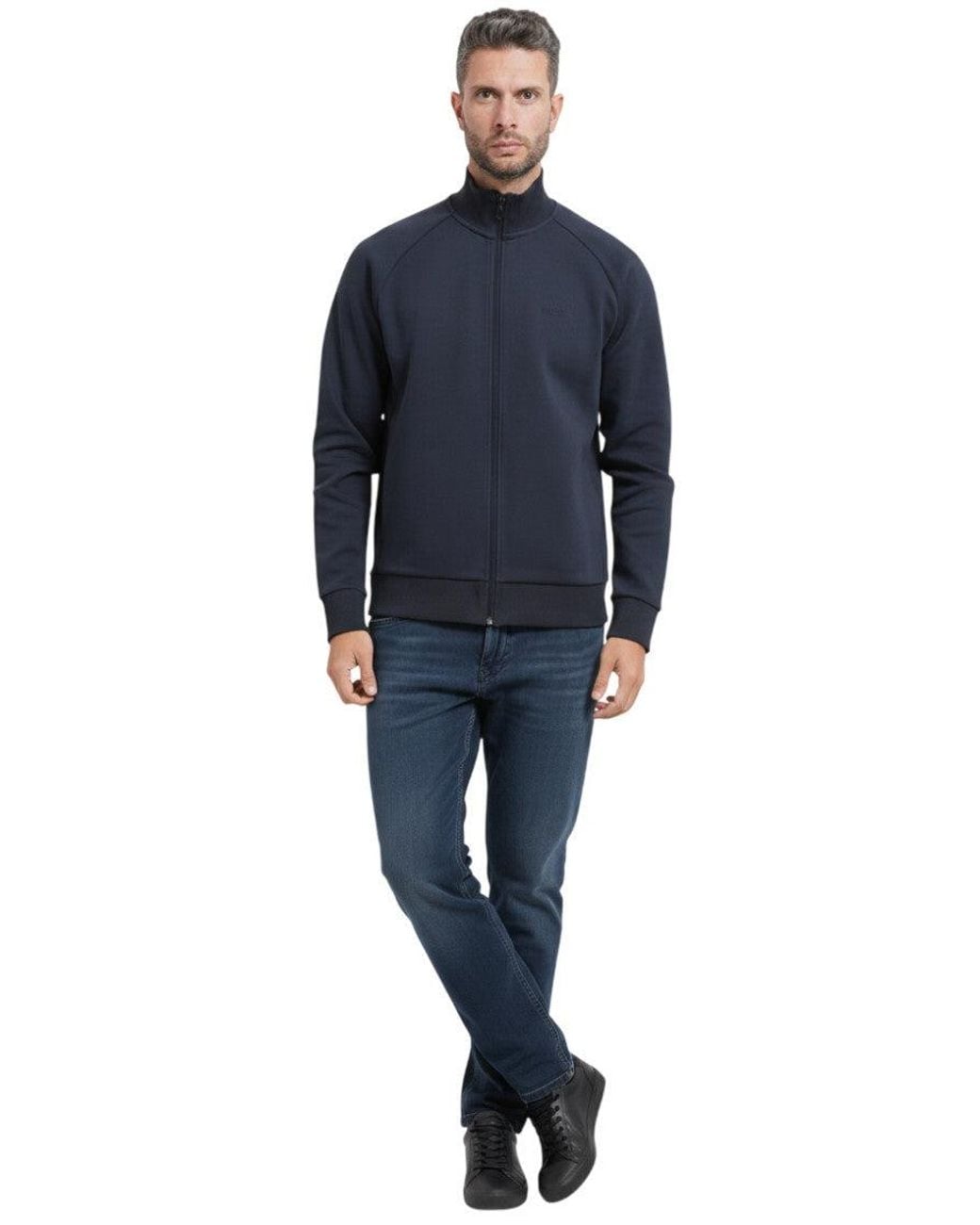 Boss Blue Turtle Neck Sweatshirt for men