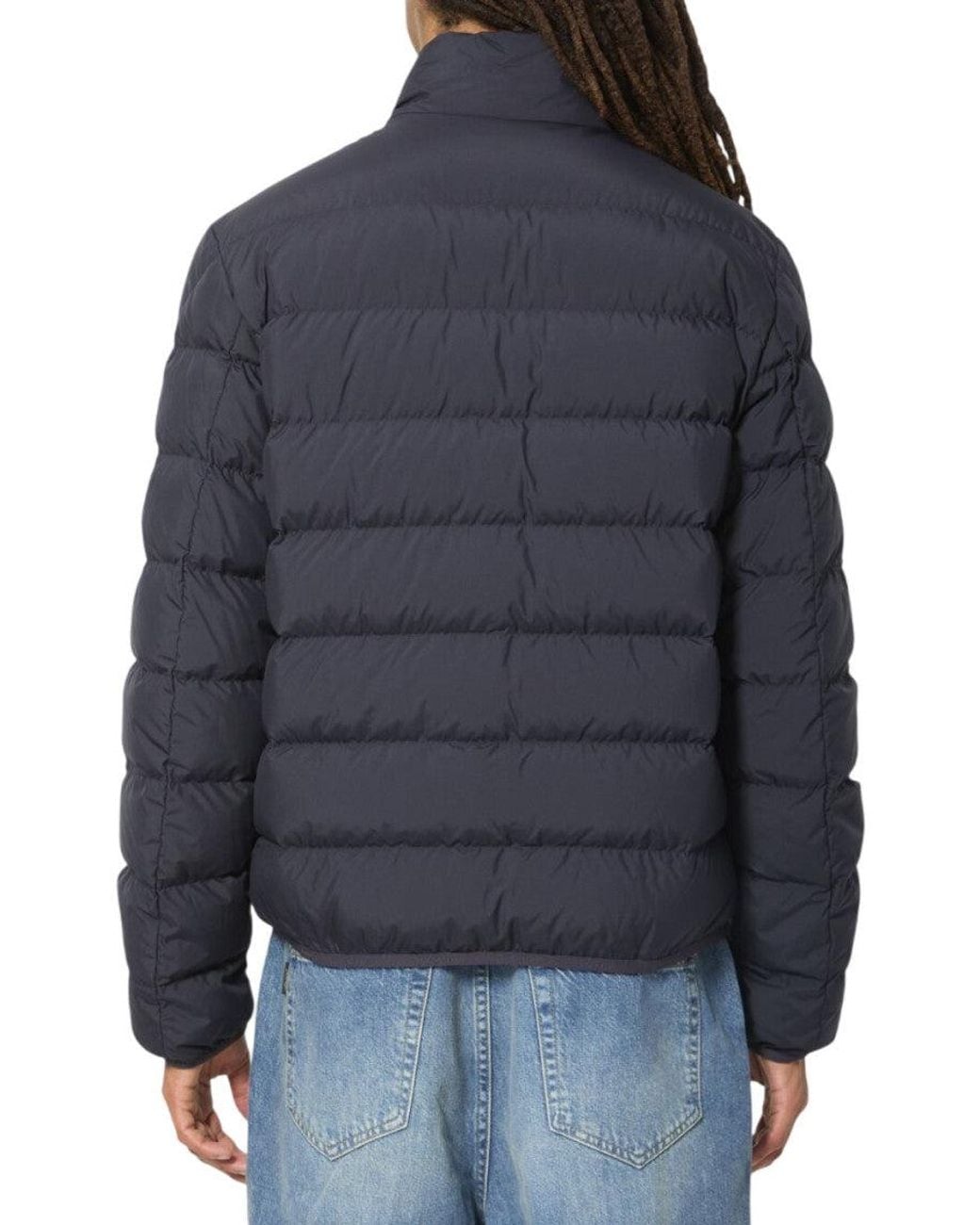 Moncler Blue Baudinet Short Down Jacket for men