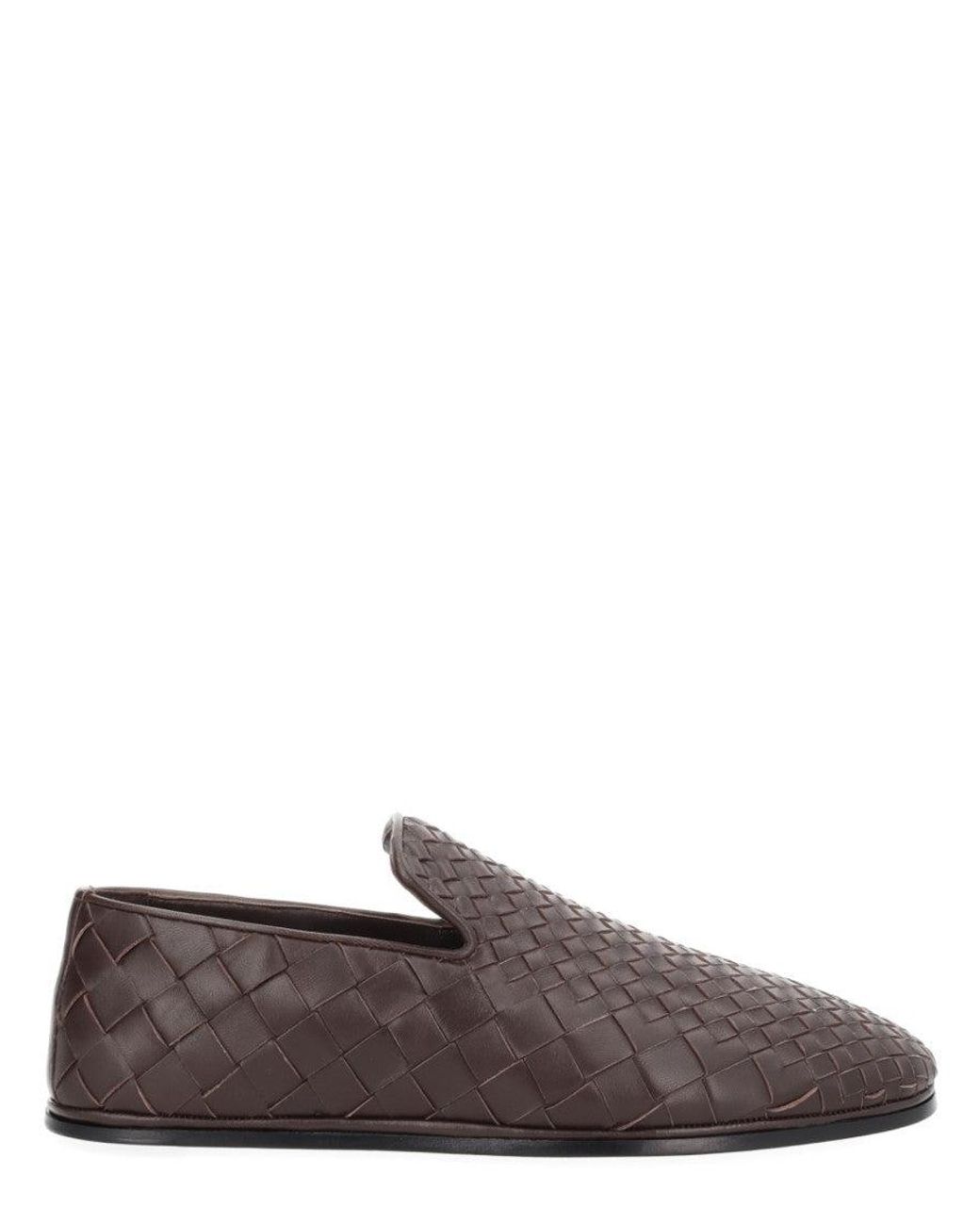 Bottega Veneta Brown Woven Collection Loafers for men