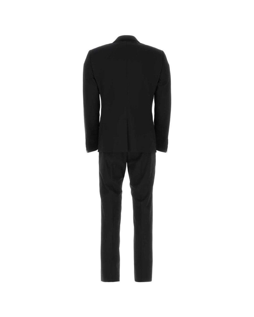 Dolce & Gabbana Black Stretch Wool Tuxedo Suit for men