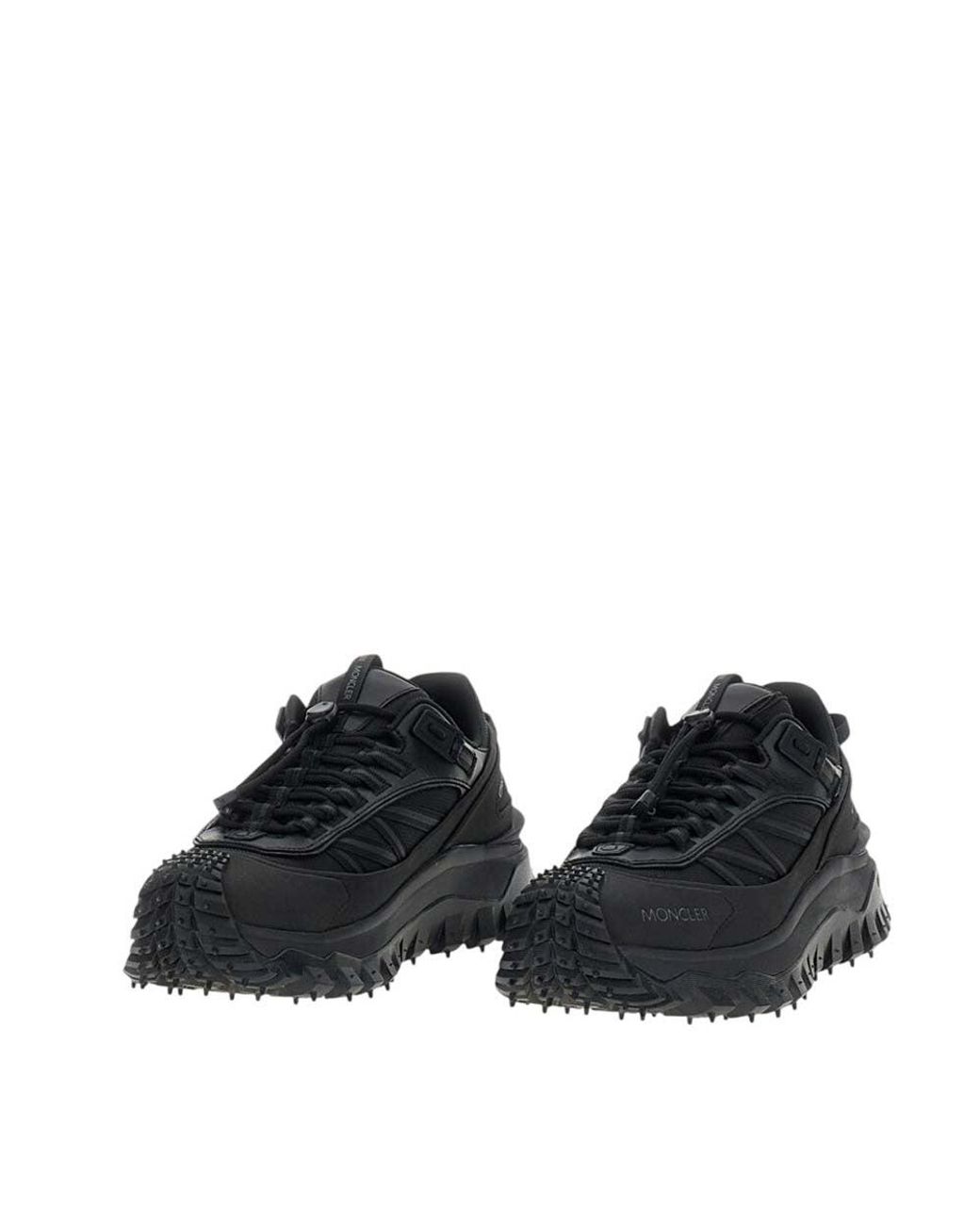Moncler Black Solid Trailgrip Sneakers for men