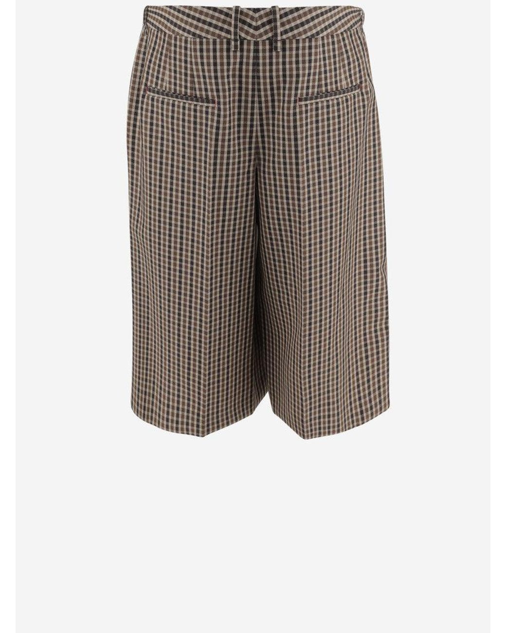 Jil Sander Gray Wool Short Pants