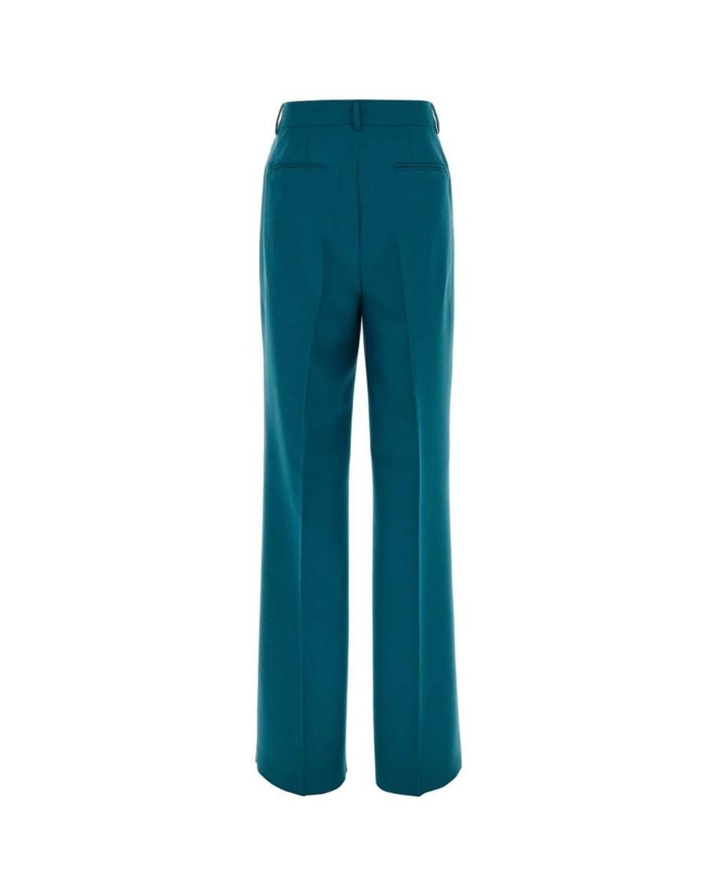 Max Mara Blue Tailored Flat Front Pants