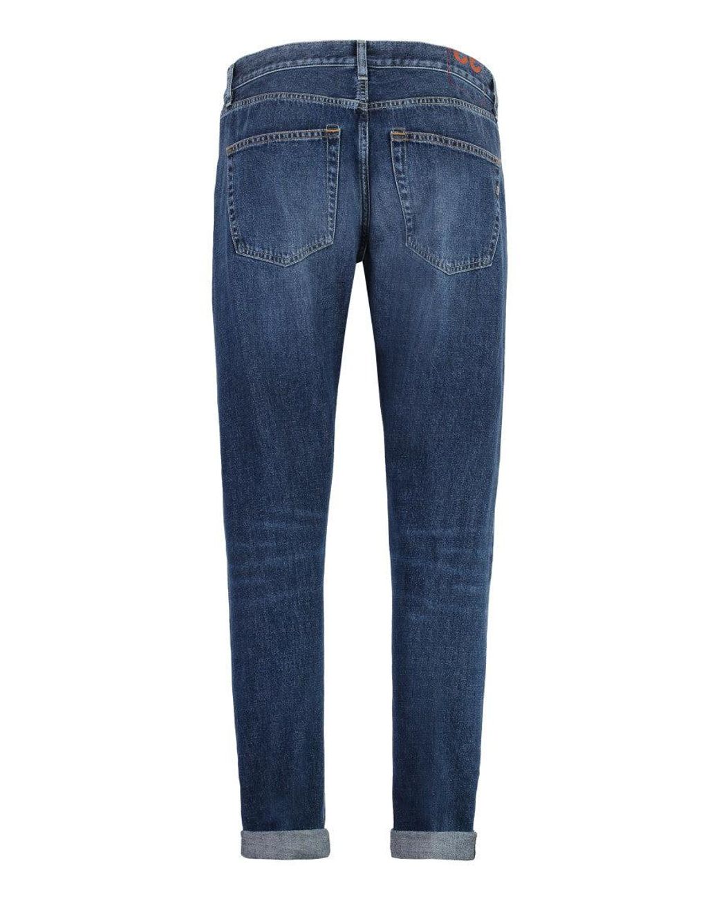 Dondup Blue Mid Rise Jeans for men