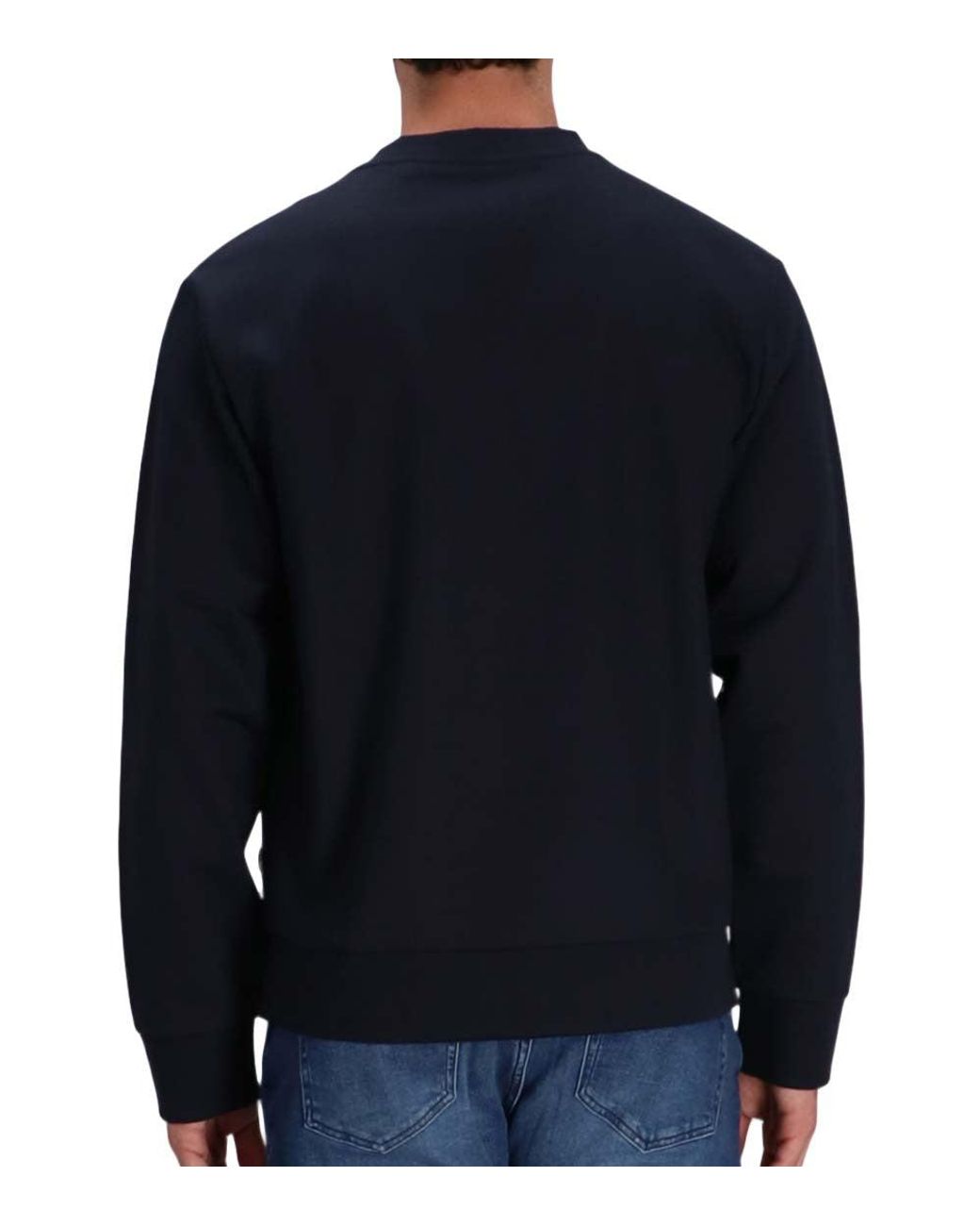 Boss Blue Solid Crew Neck Sweatshirt for men