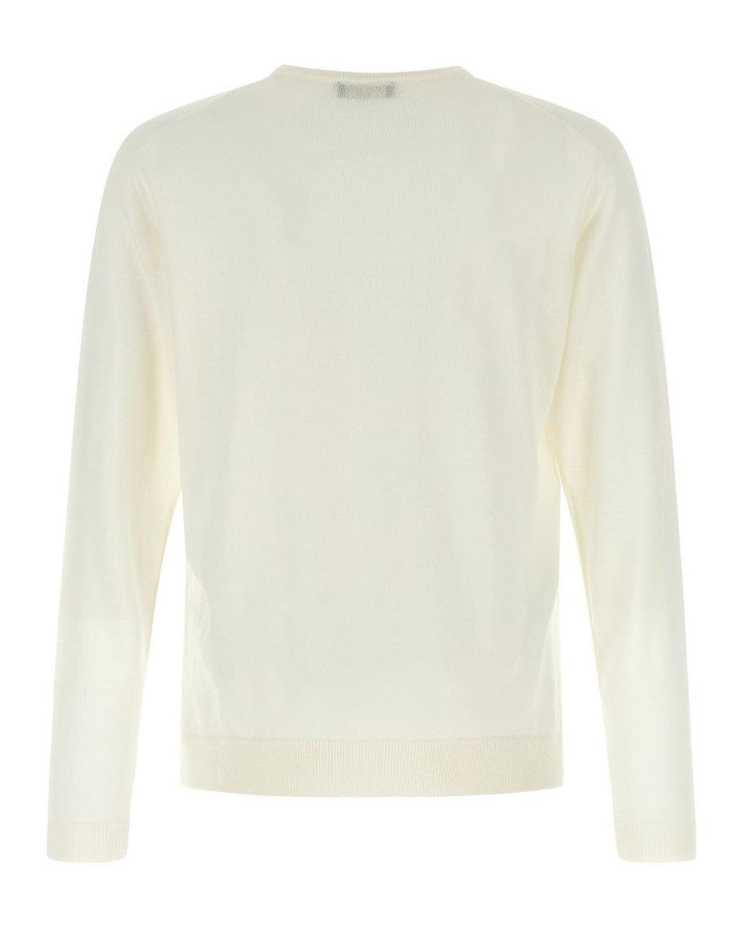 Roberto Collina White Wool Sweater for men