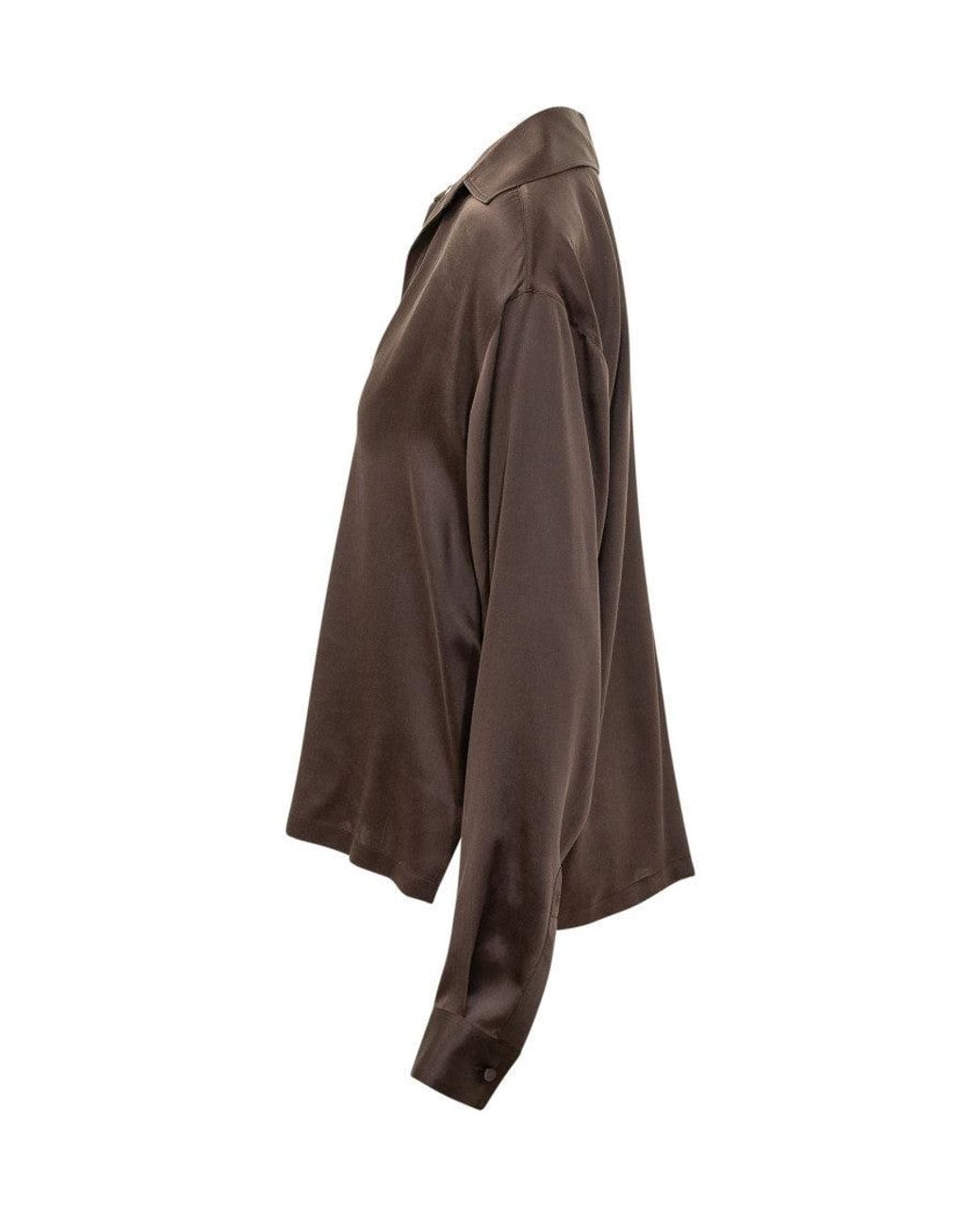 Tom Ford Brown Silk Satin Polo