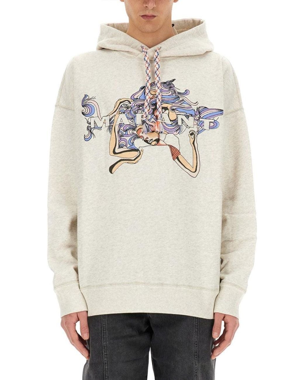 Isabel Marant Gray Light Hood Sweatshirts for men