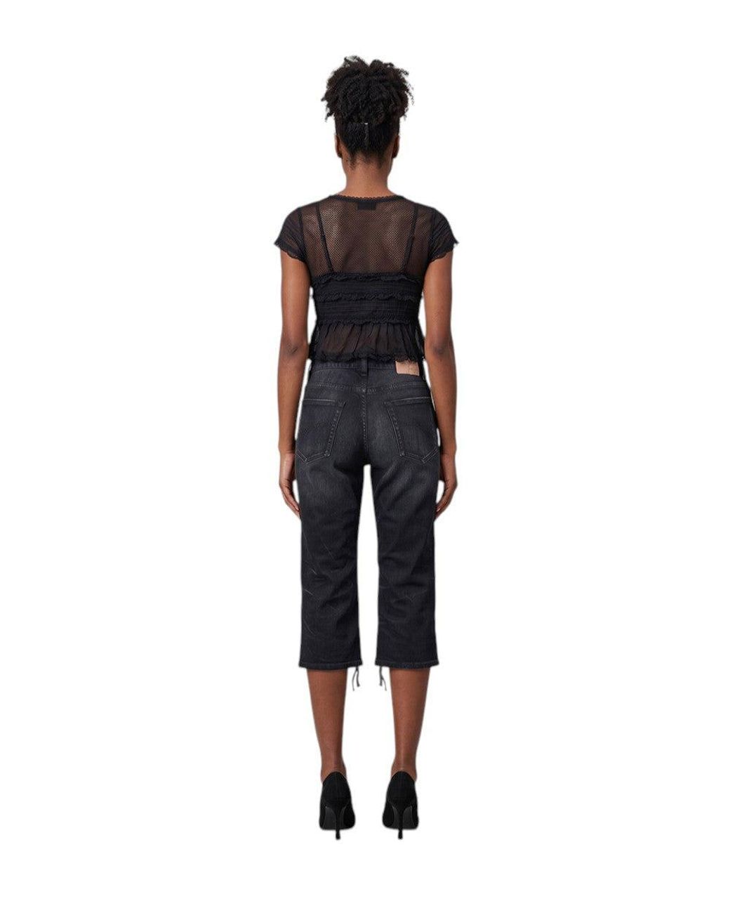 Balenciaga Blue Straight Capris Pants