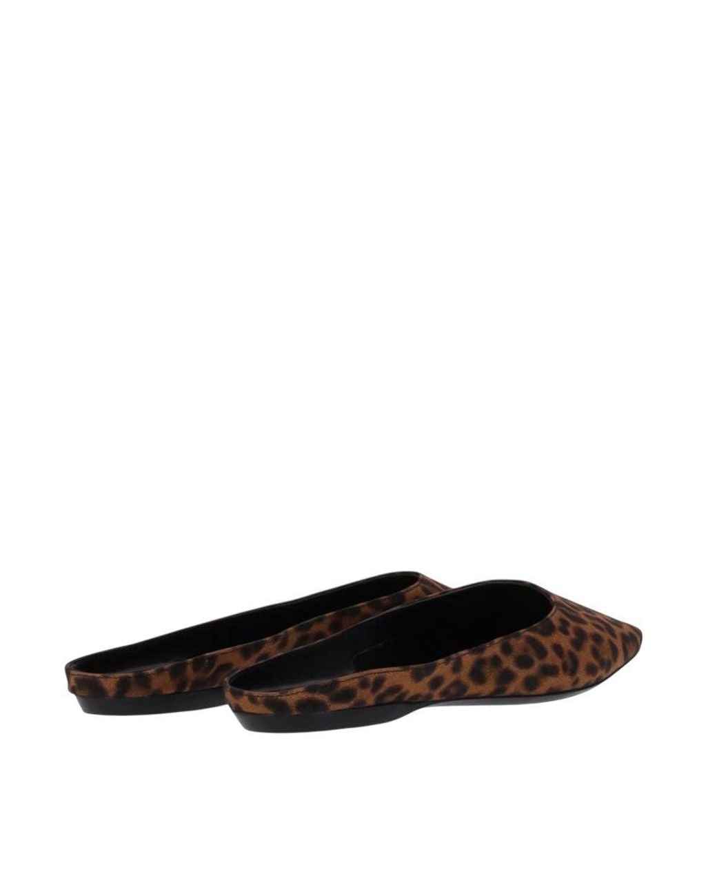 Saint Laurent Brown Slip-On Ballet Flats