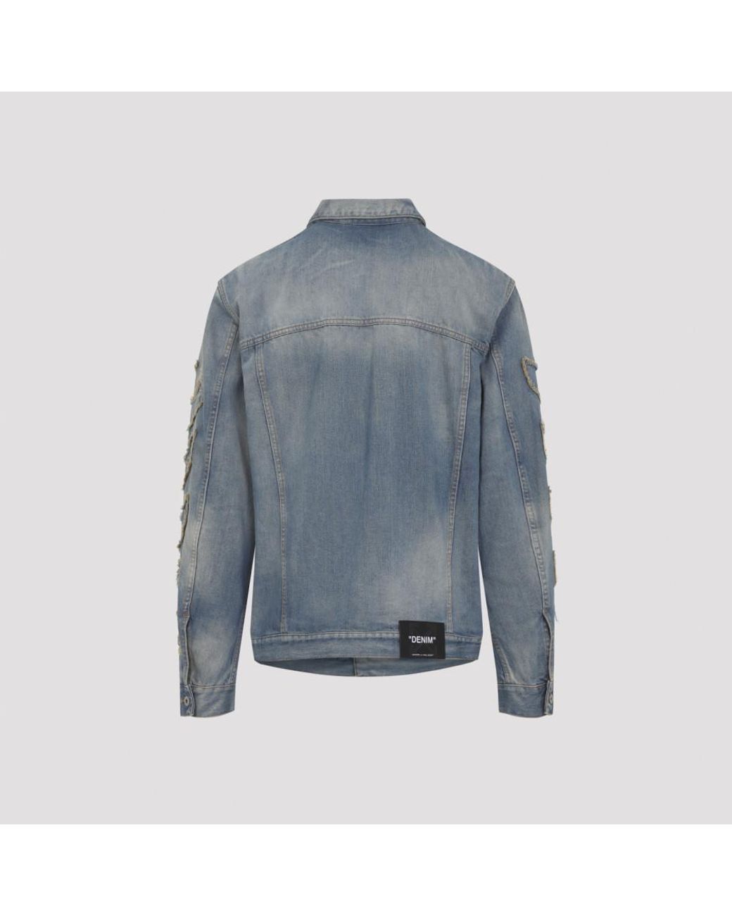 Off-White c/o Virgil Abloh Blue Patch Skate Cotton Jacket for men