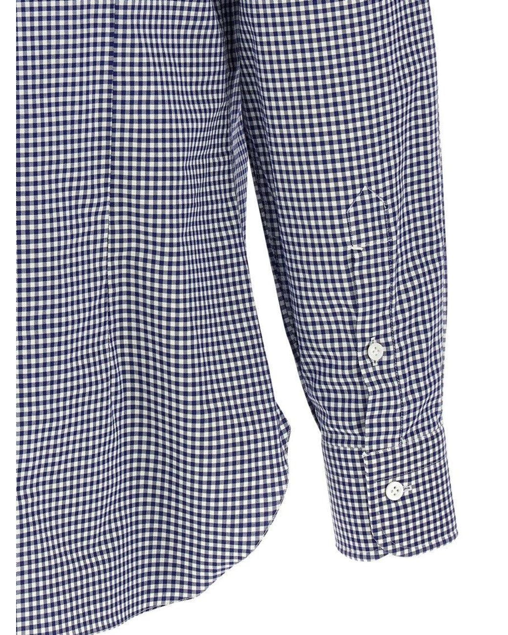 Barba Napoli Blue Vichy Shirt for men