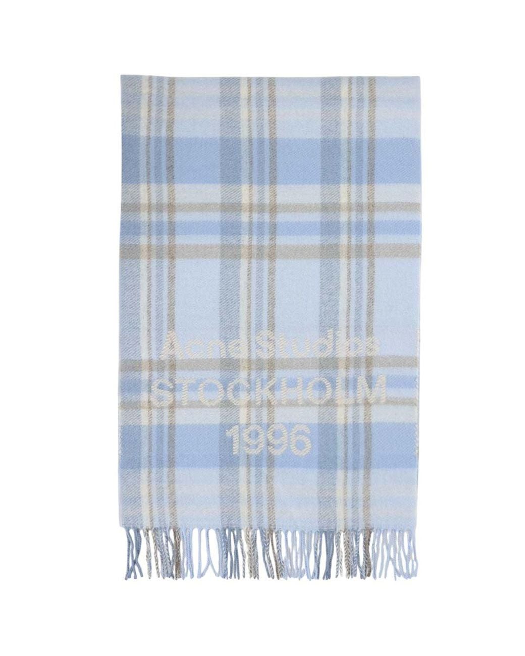 Acne Blue Checks Scarf