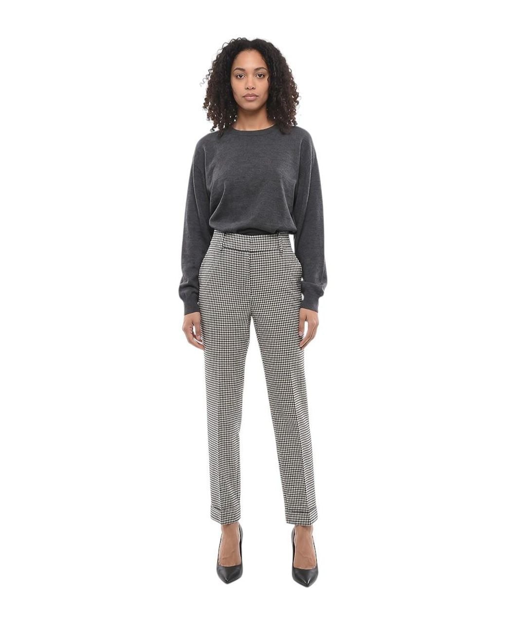 P.A.R.O.S.H. Gray Slim Flat Front Pants