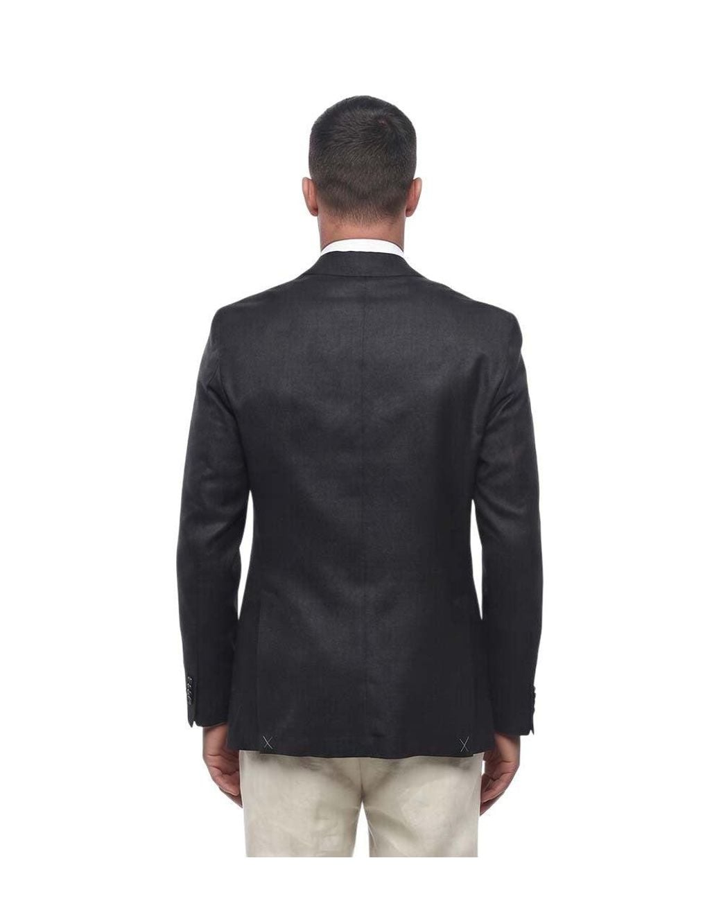 Corneliani Blue Notched Lapel Blazer for men
