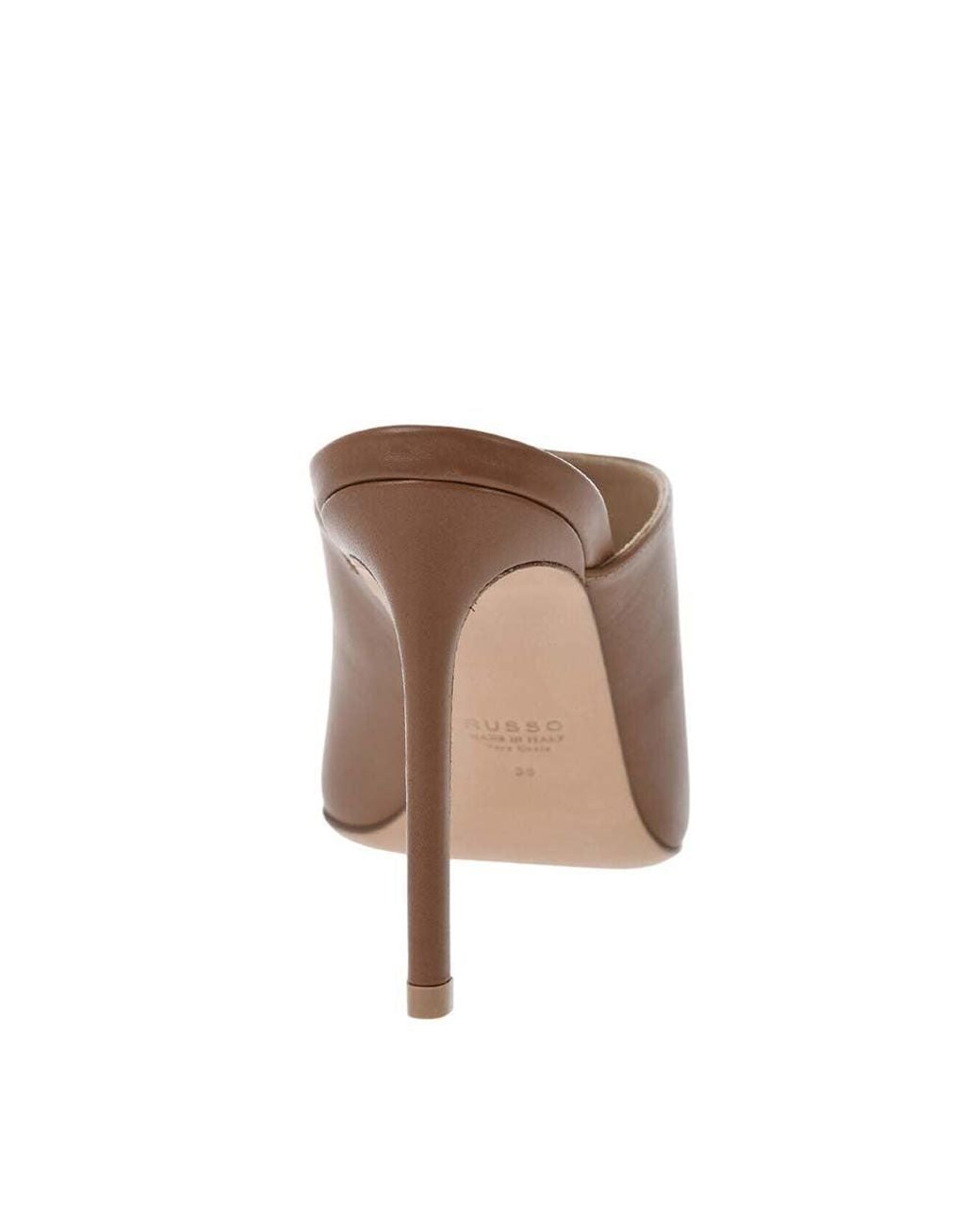 Francesco Russo Brown Leather Mules