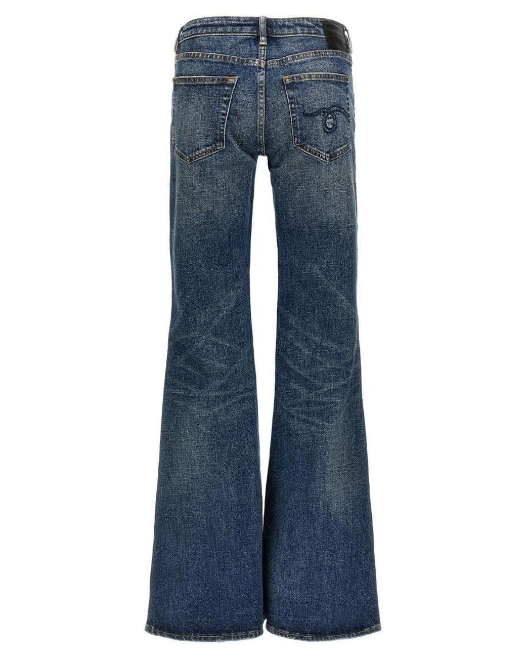 R13 Blue 'Overflow Boy Flare' Jeans