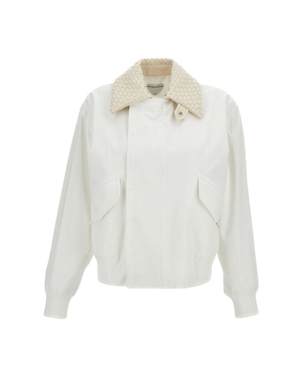 Bottega Veneta White Shirt Collar Jacket