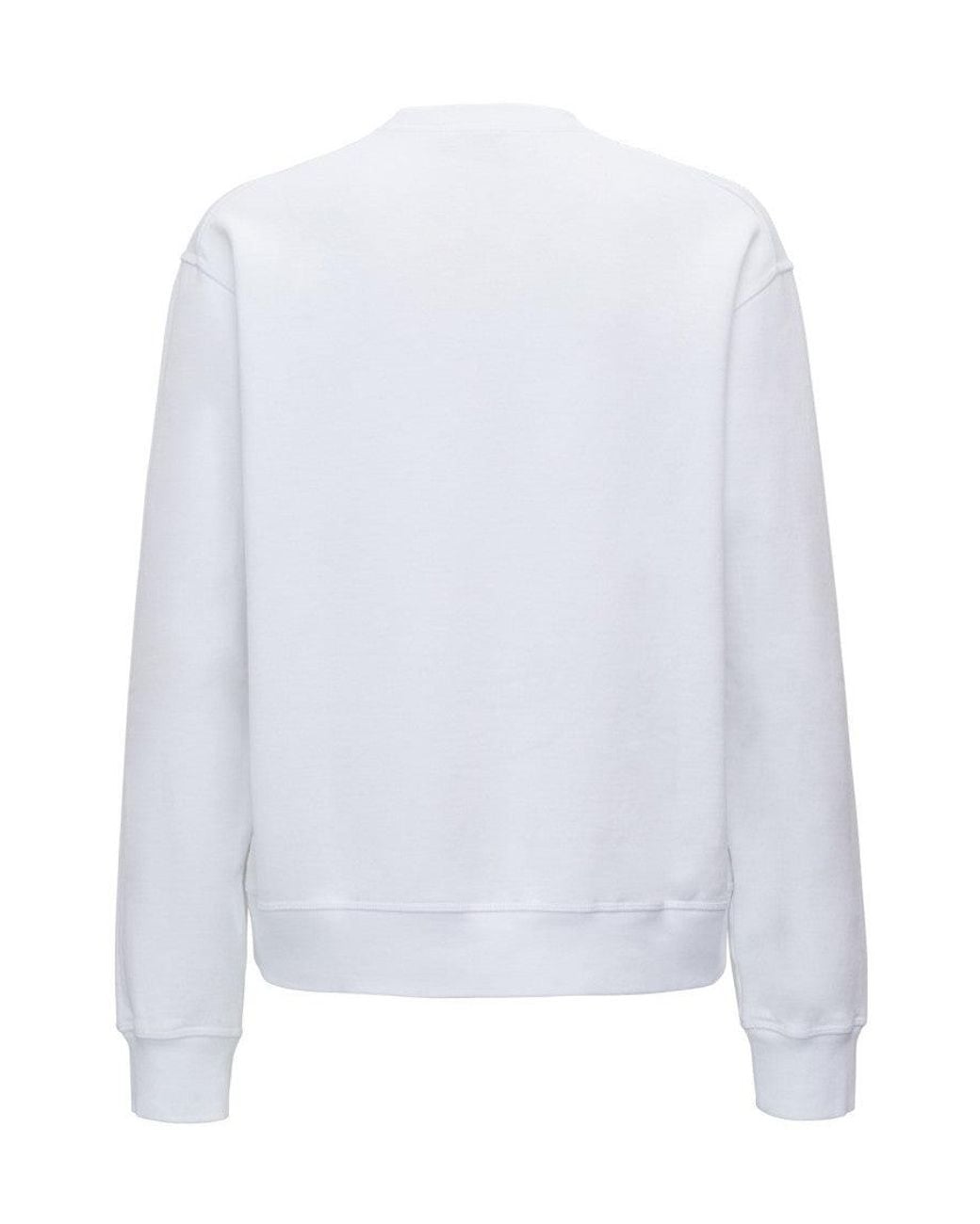DSquared² White Logo Crew Neck Sweatshirt
