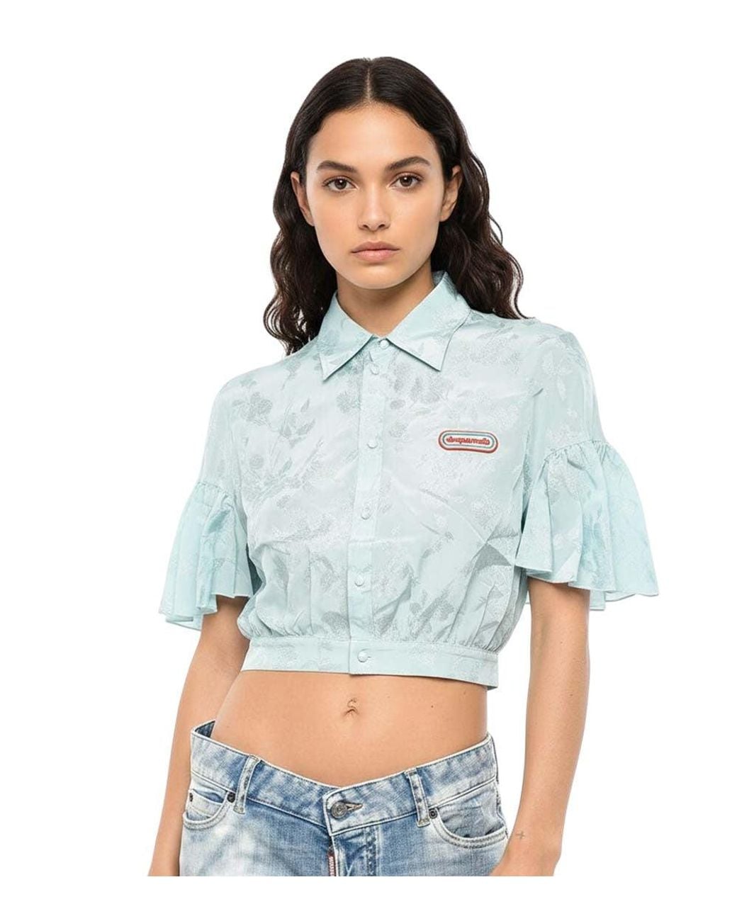 DSquared² Blue Regular Jacquard Shirt