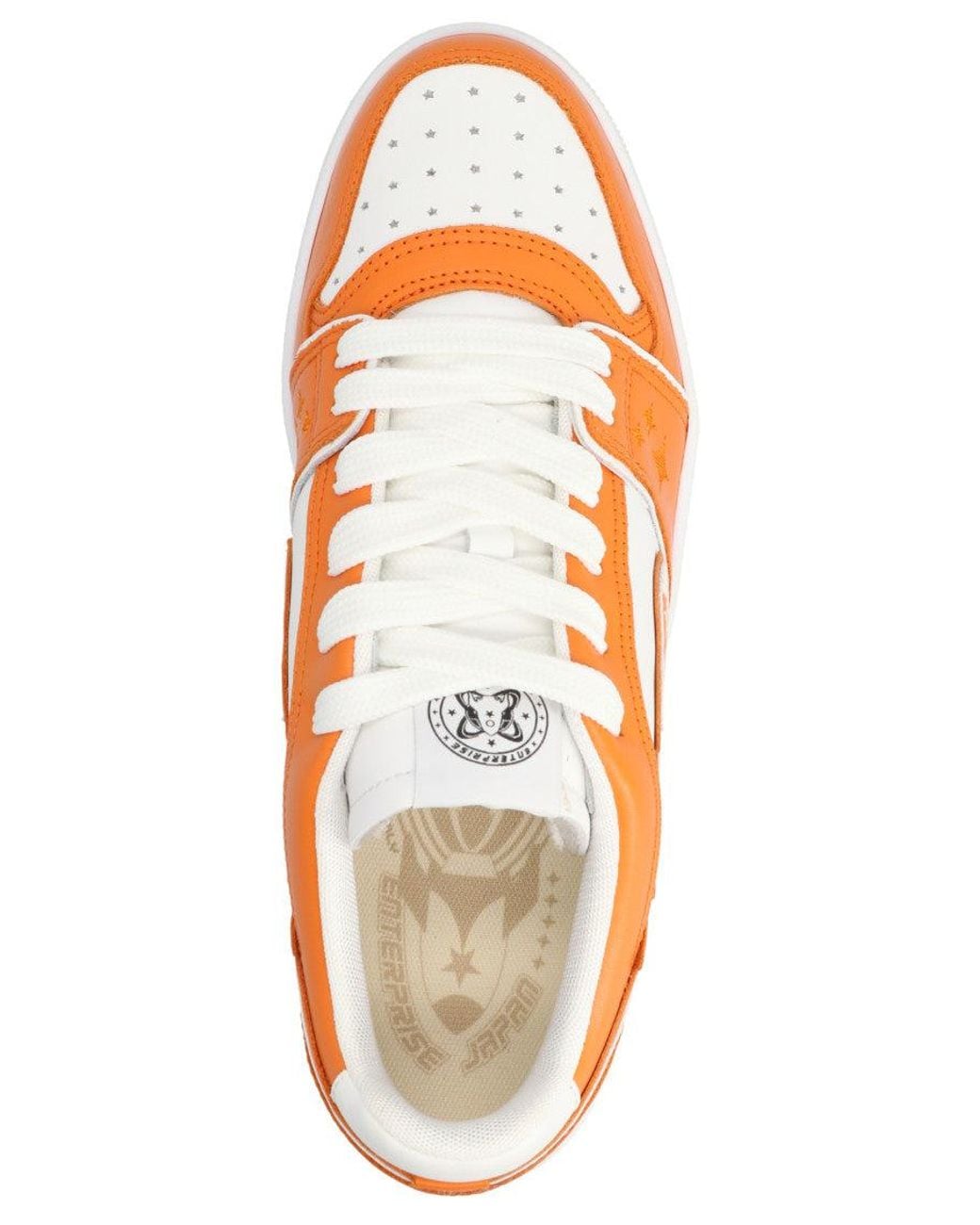 ENTERPRISE JAPAN Orange Graphic Rocket Sneakers for men