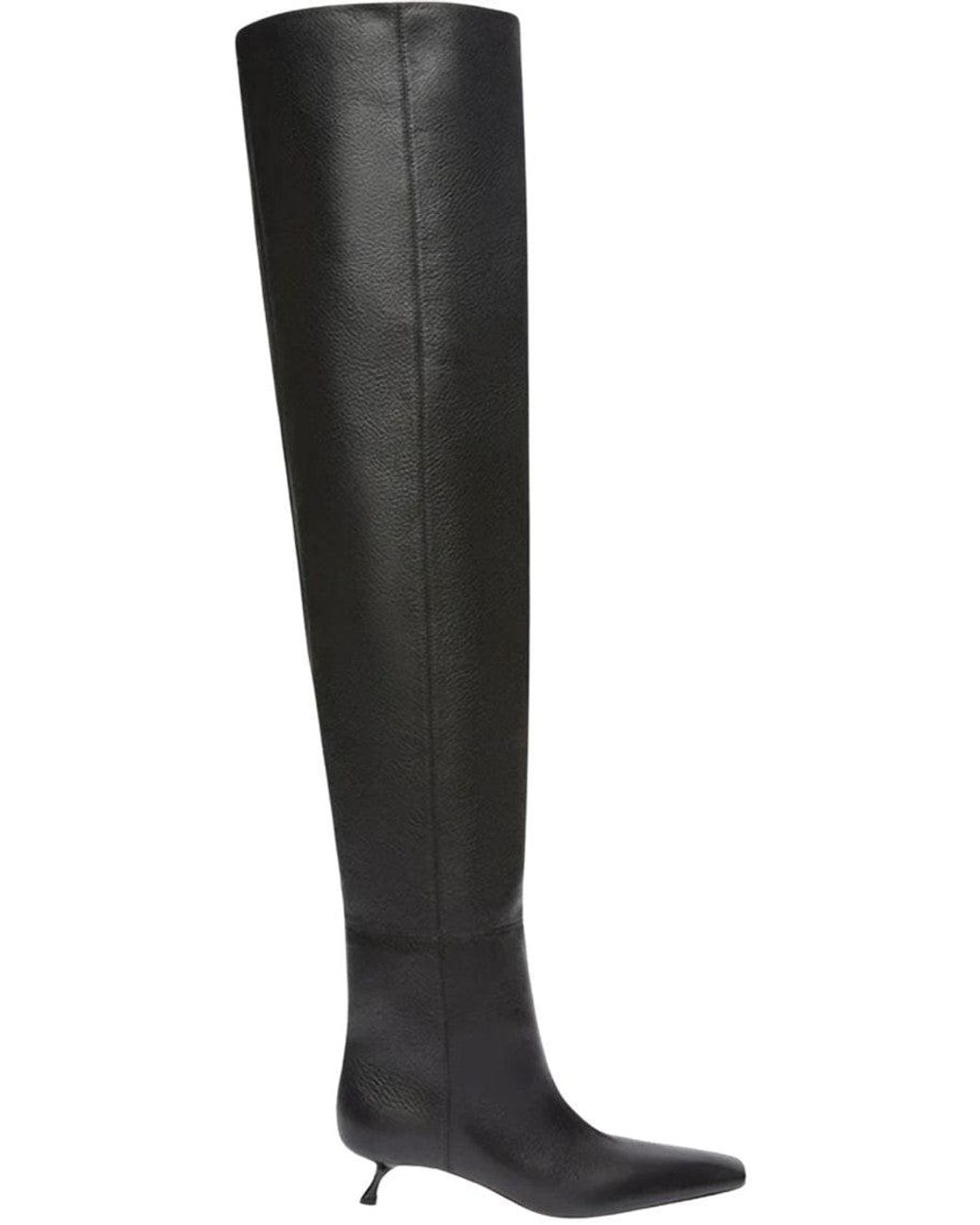 Sportmax Black Leather Baschi Boots