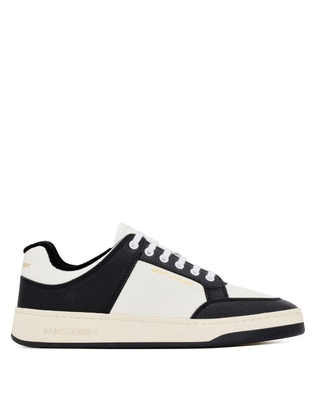 Saint Laurent White Logo Sneakers for men