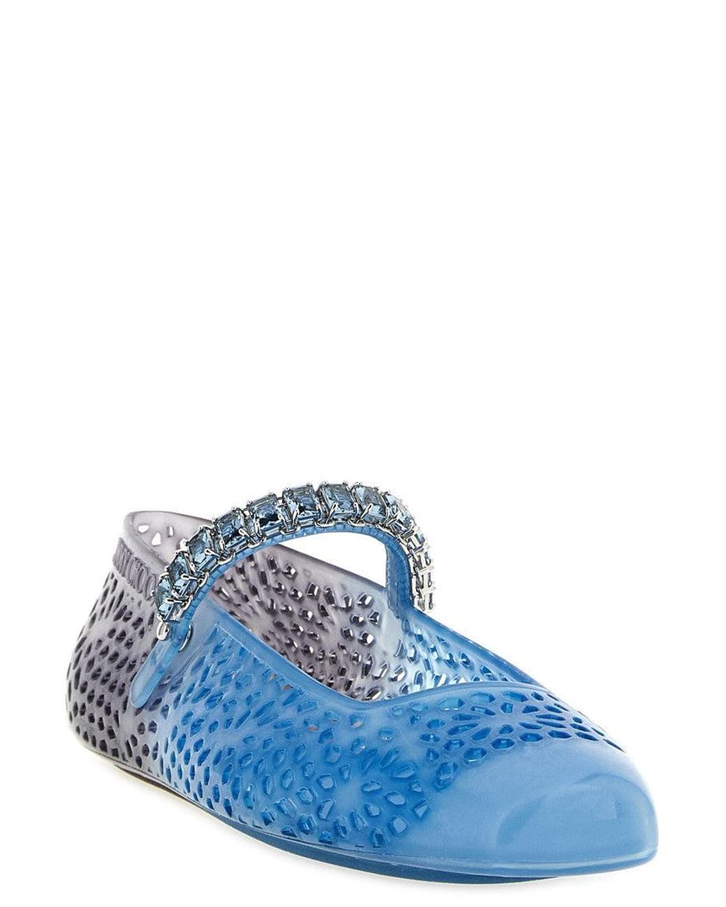 Jimmy Choo Blue 'The Jelly' Ballet Flats