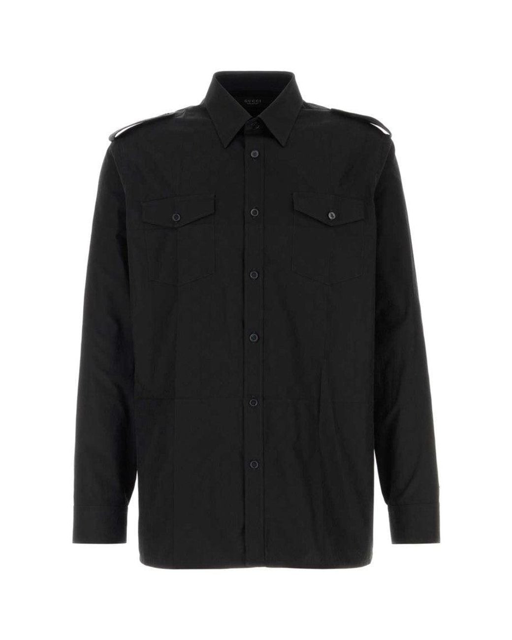 Gucci Black Regular Solid Shirt for men