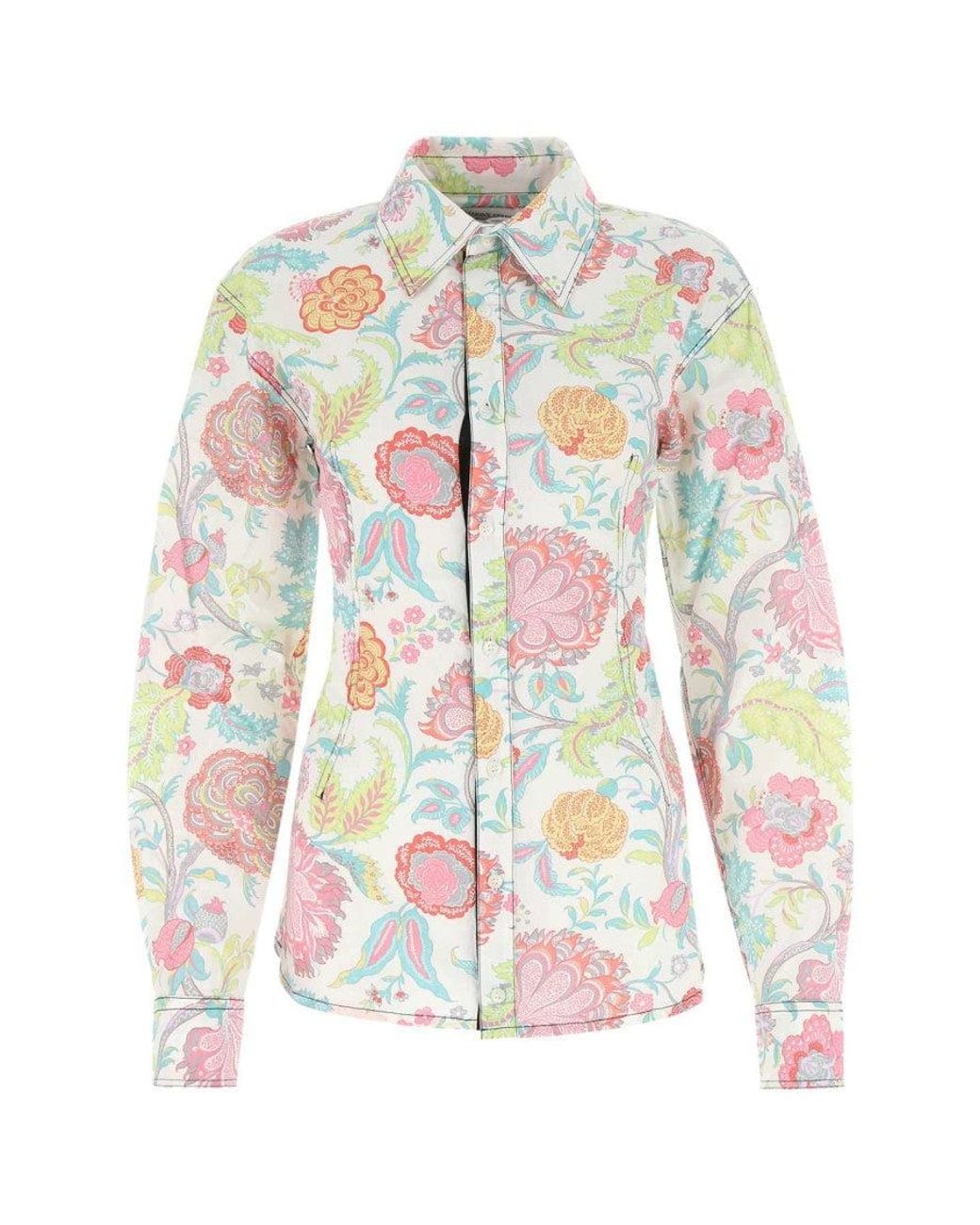 MARINE SERRE White Regular Floral Shirt