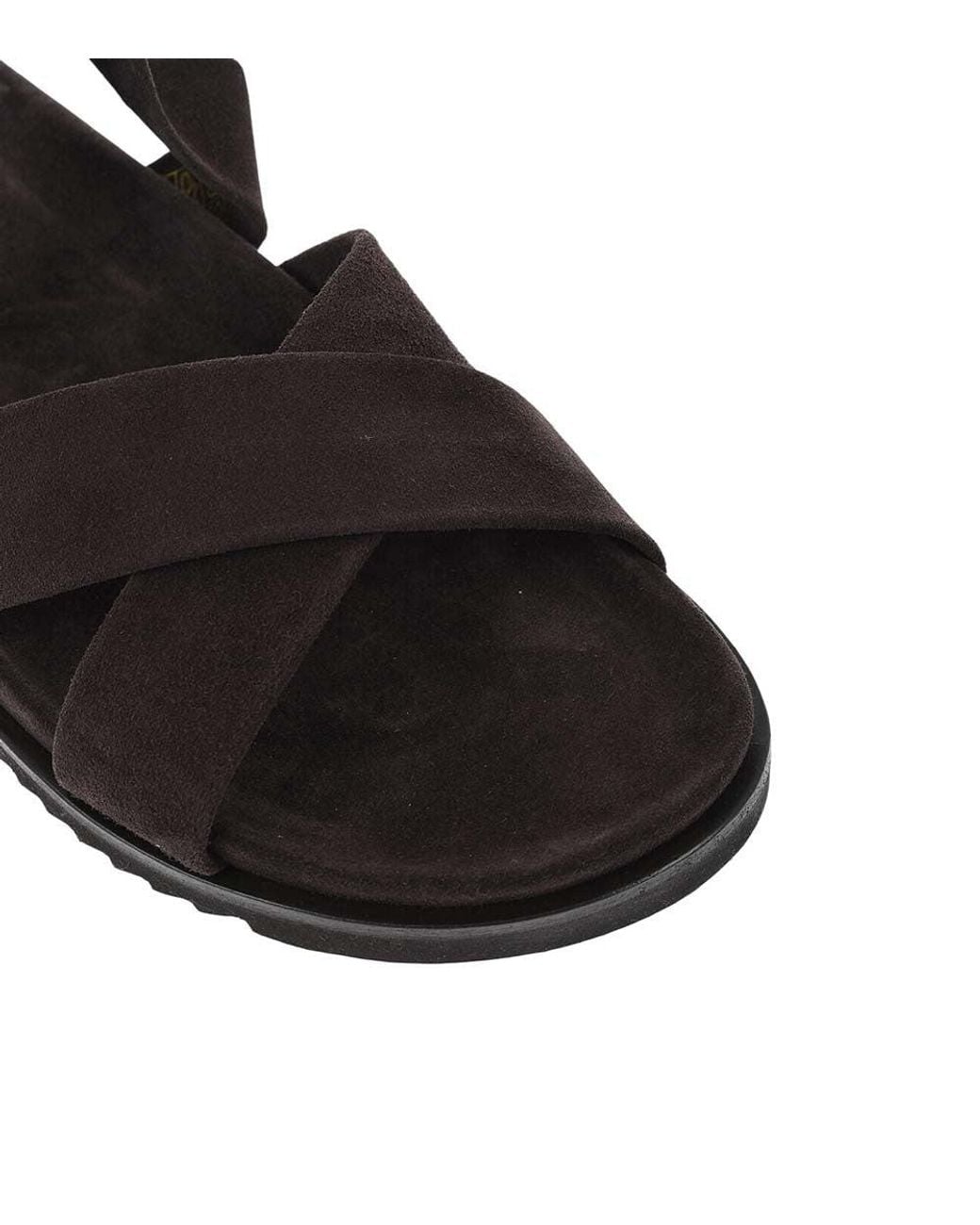 Corneliani Black Suede Sandals for men