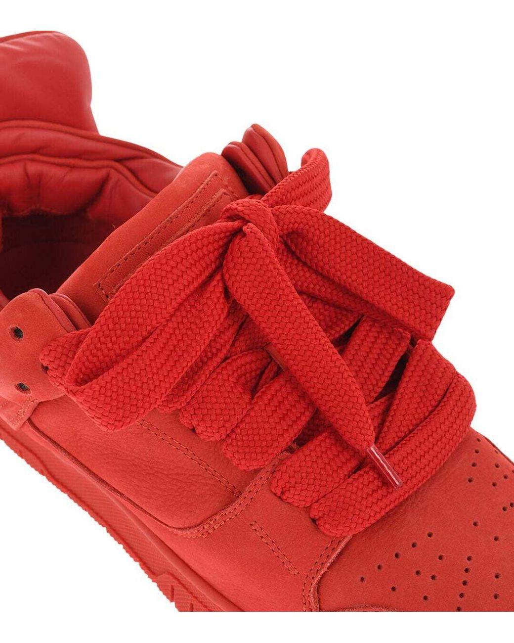 1989 STUDIO Red Leather Low-Top Sneakers for men