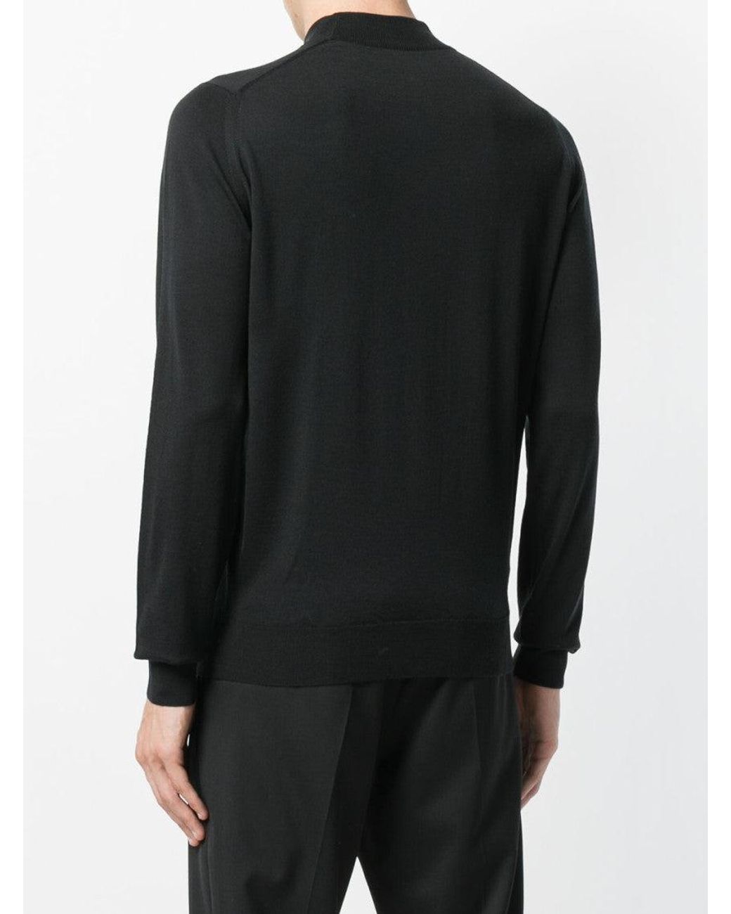 John Smedley Black Maglia Sweaters for men