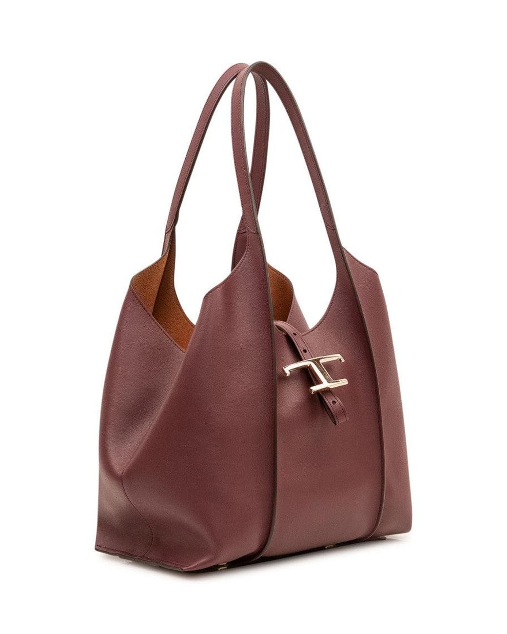 Tod's Purple T Timeless Large Tote