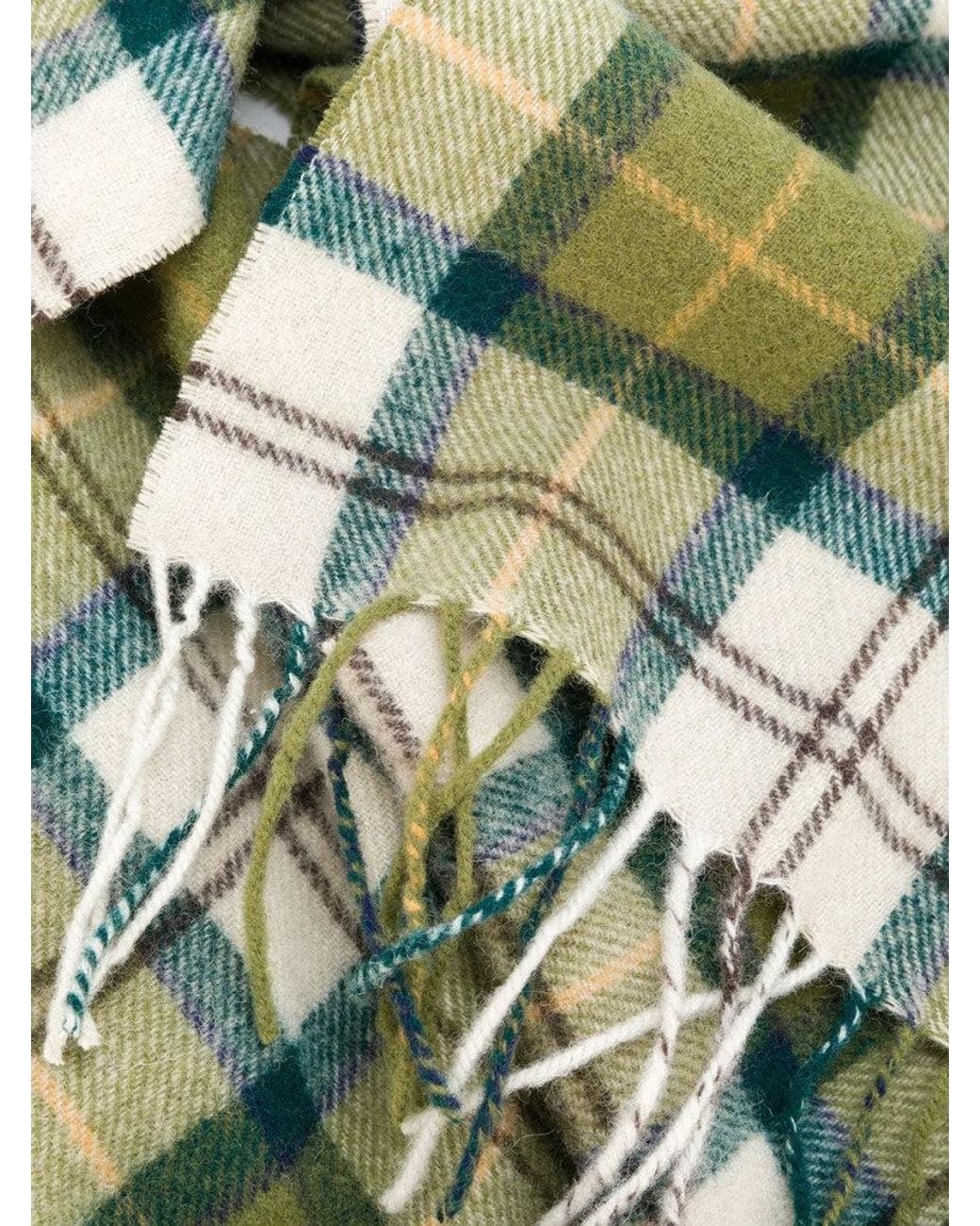 Barbour Green Tartan Pattern Scarf for men