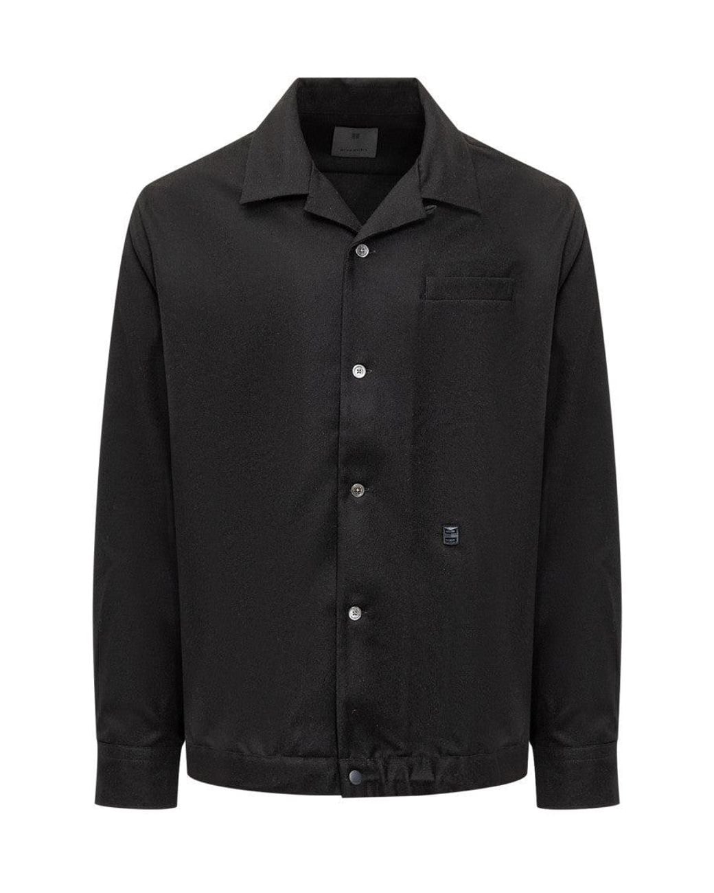 Givenchy Black Regular Solid Shirt for men