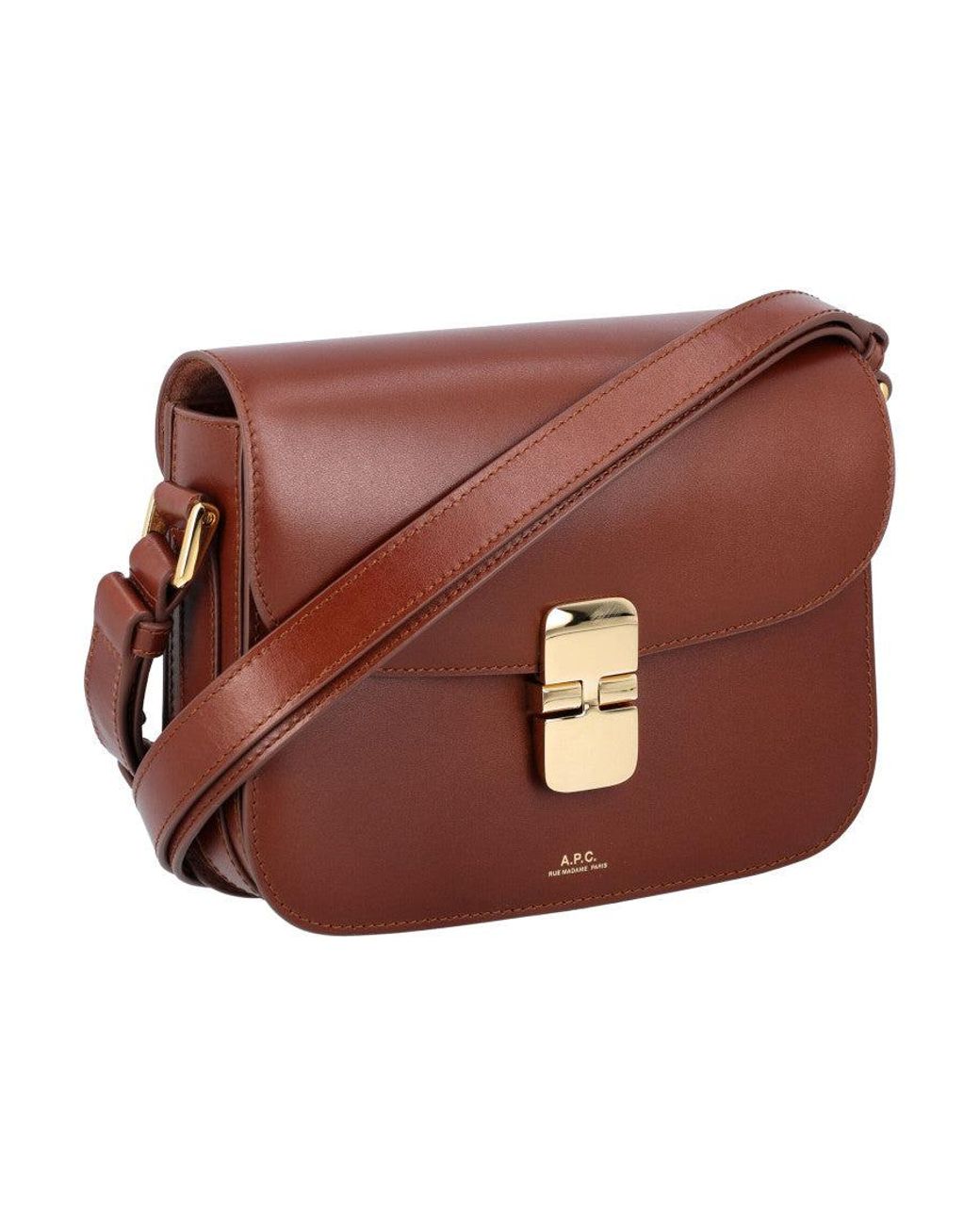 A.P.C. Brown Grace Small Crossbody Bag