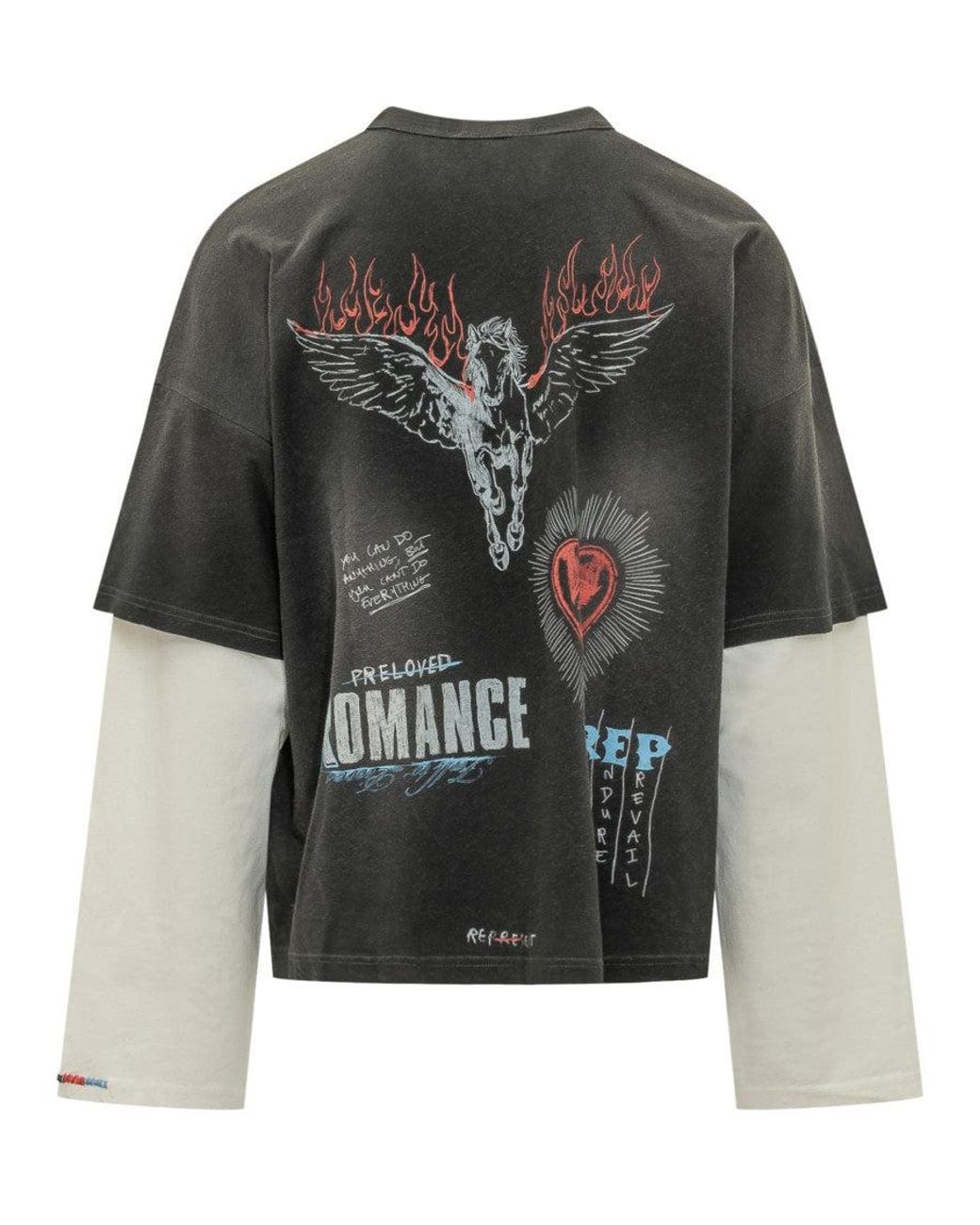 Represent Gray Crew Neck T-Shirt for men