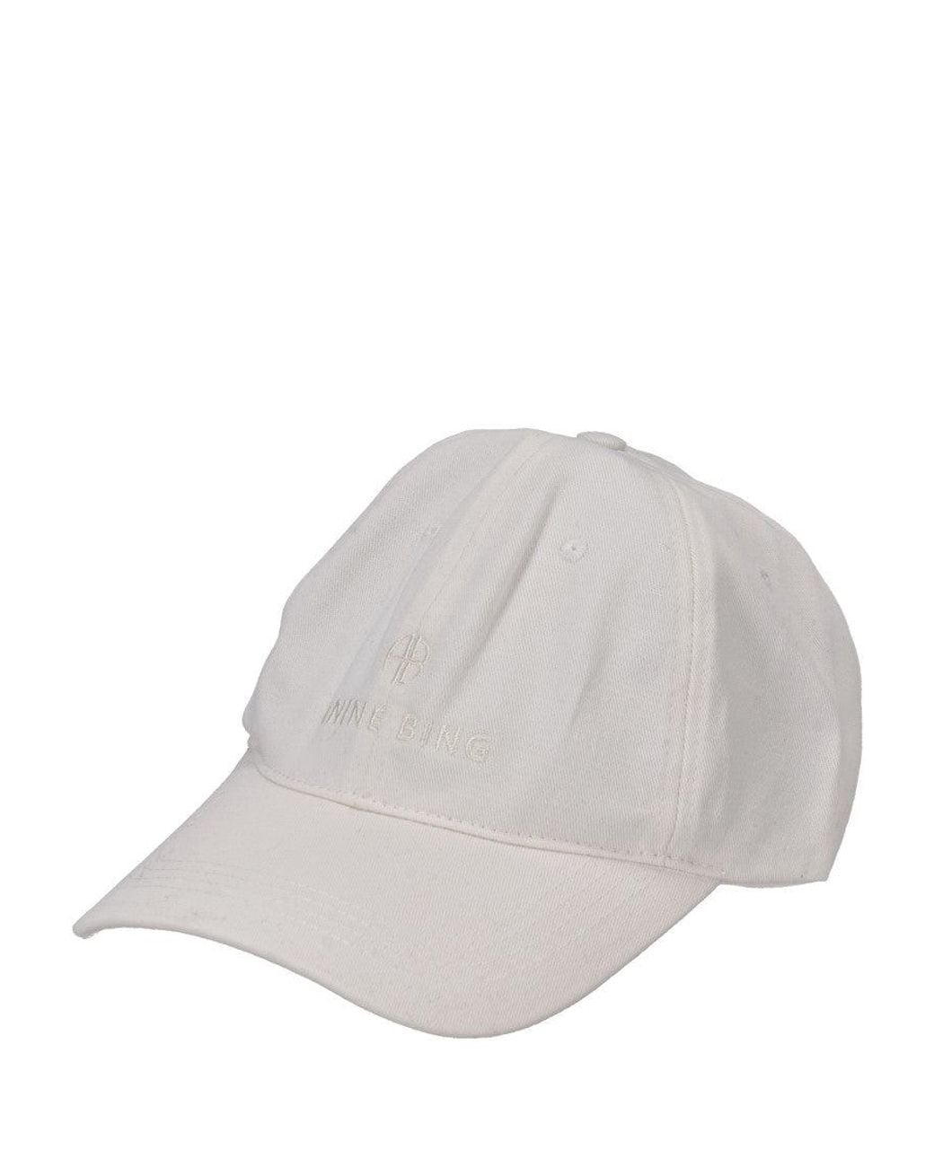 Anine Bing White Logo Baseball Cap