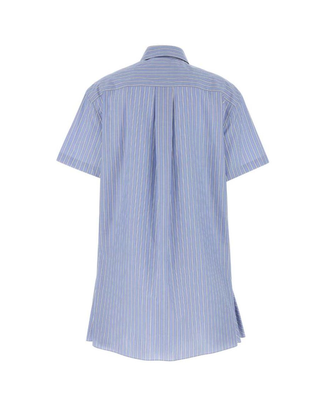 Marni Blue Dress With Striped Pattern