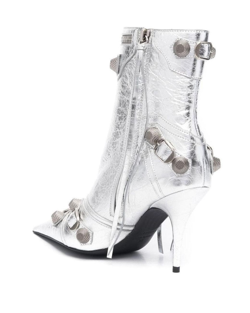 Balenciaga White Leather Boots
