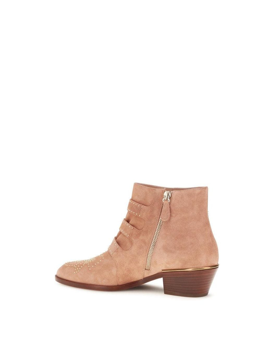 Chloé White Embellished Boots