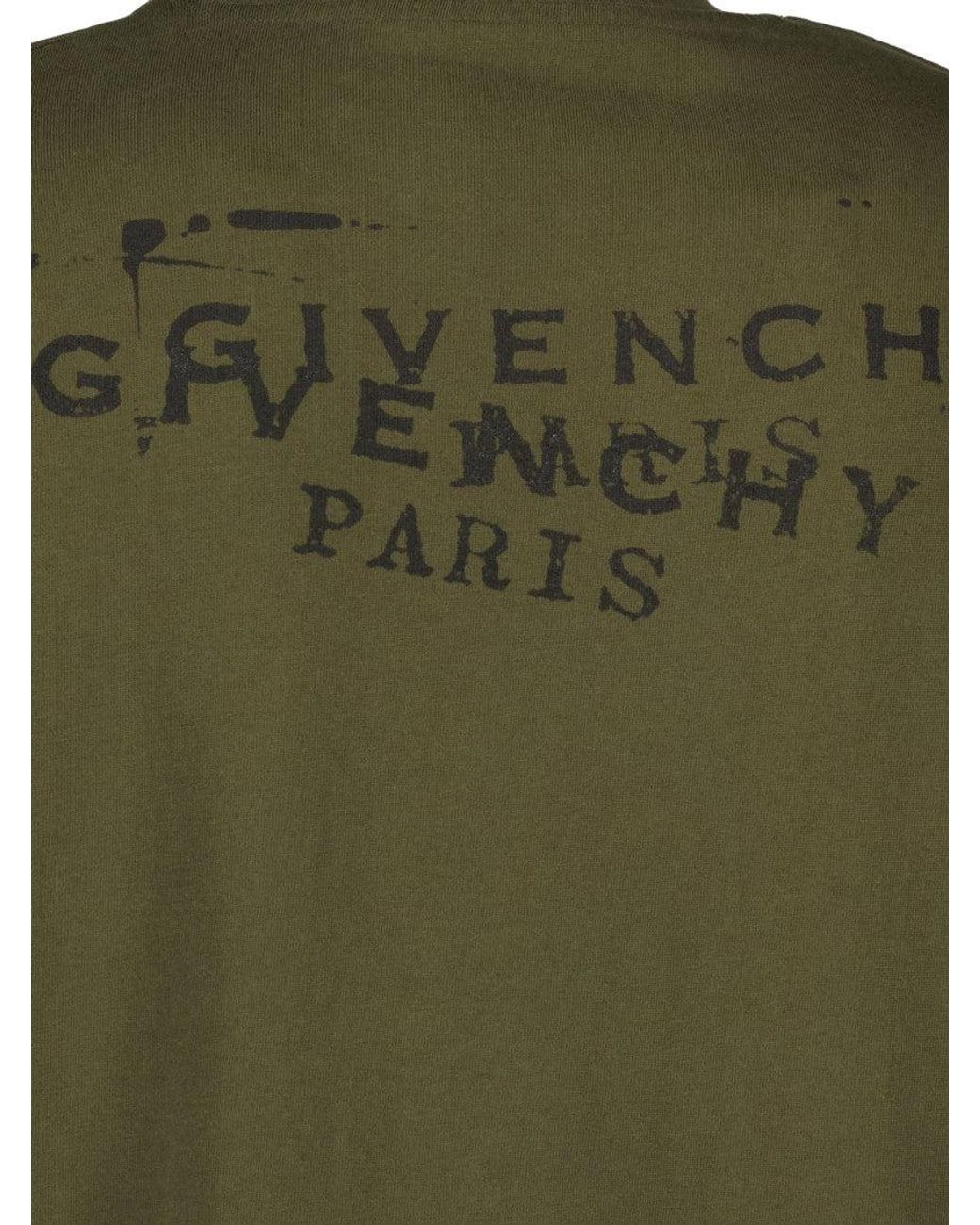 Givenchy Green Cotton T-Shirt for men