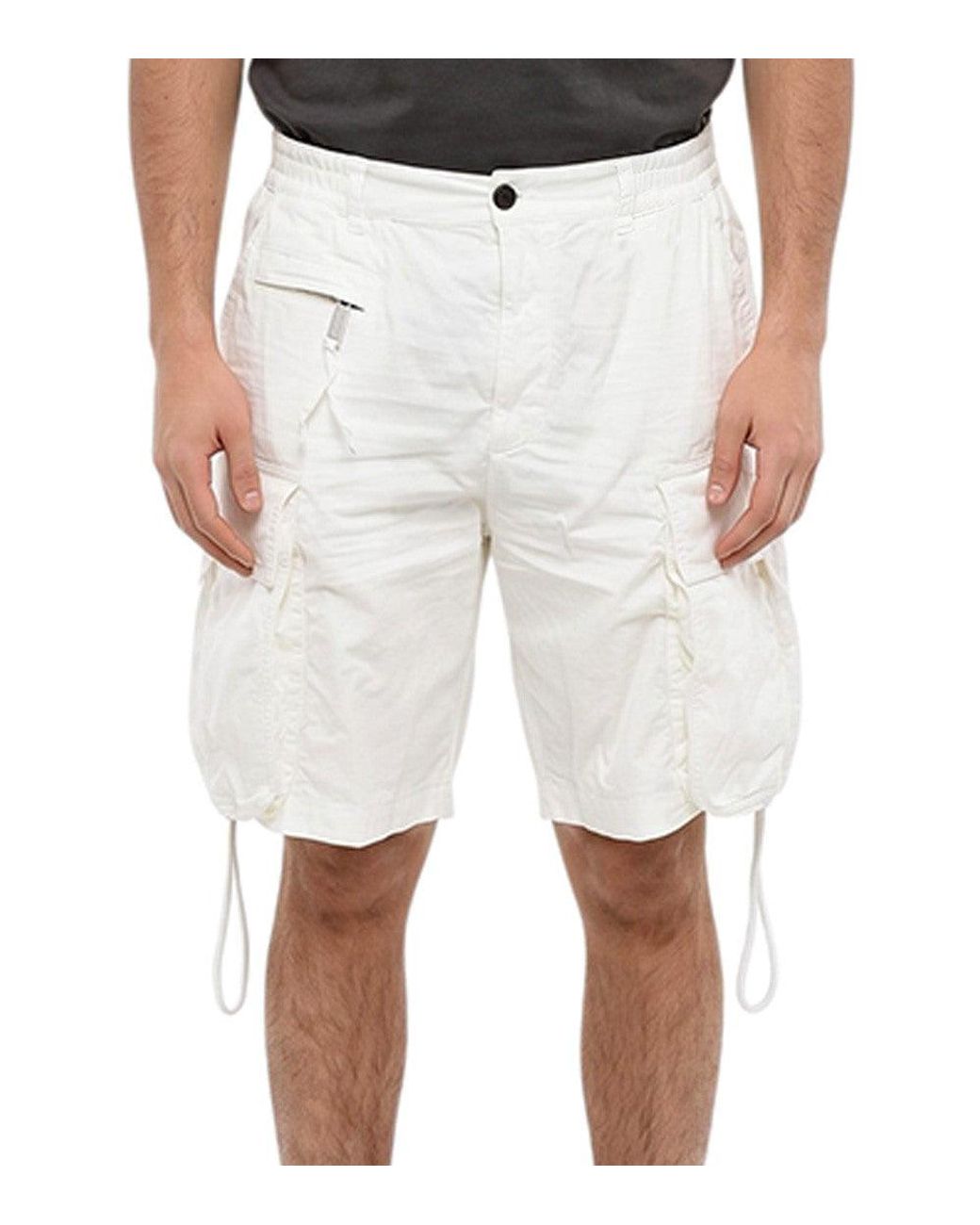 DSquared² White Cargo Shorts for men