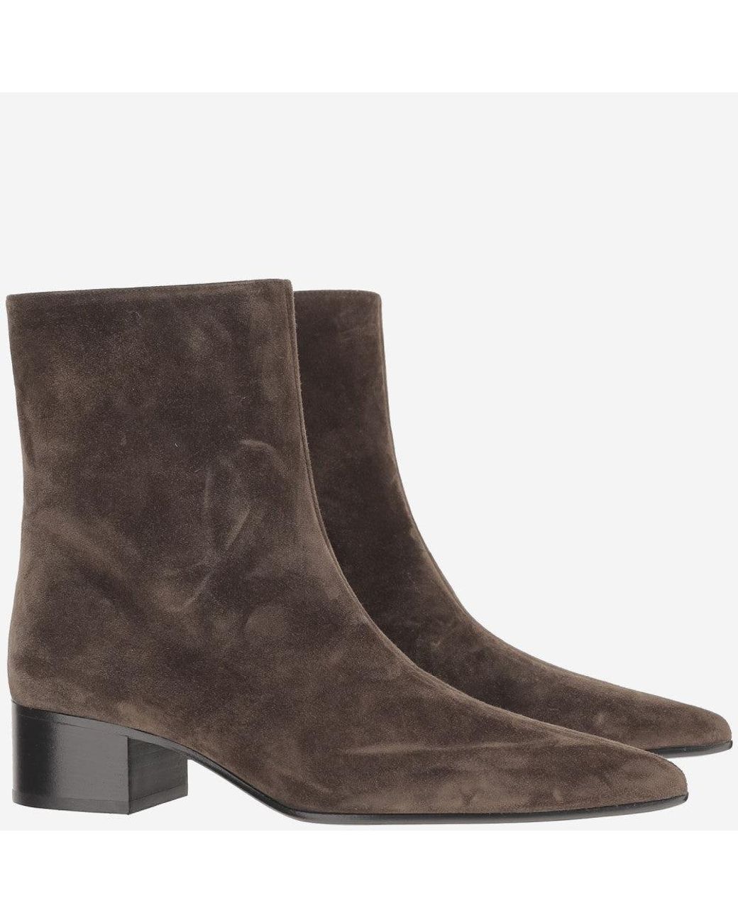 Khaite Brown Ankle Boots