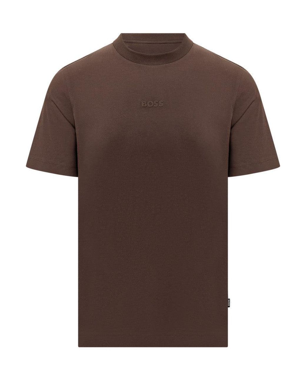 Boss Brown Dark Logo T-Shirt for men
