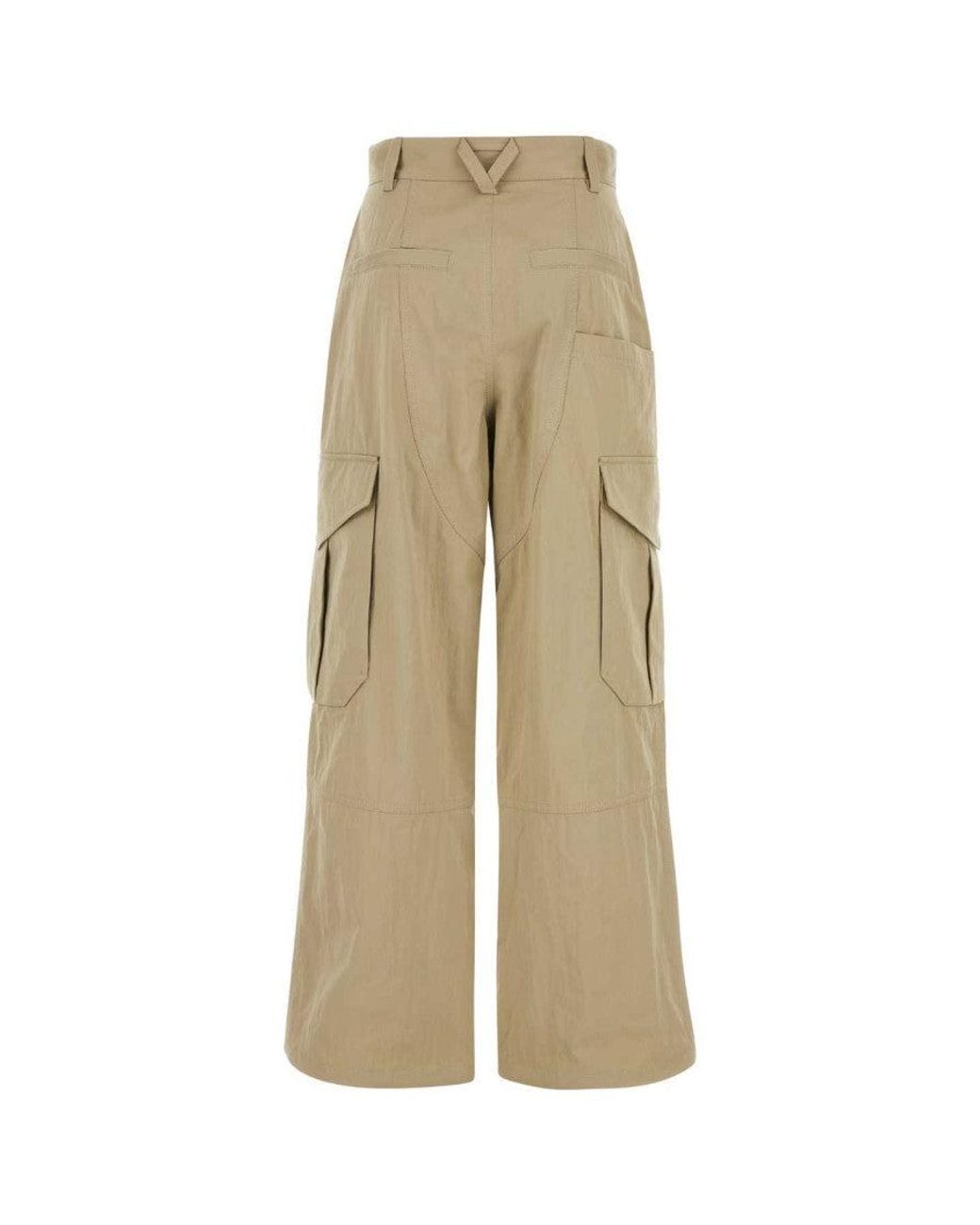 Bottega Veneta Natural Wide Leg Cargo Pant
