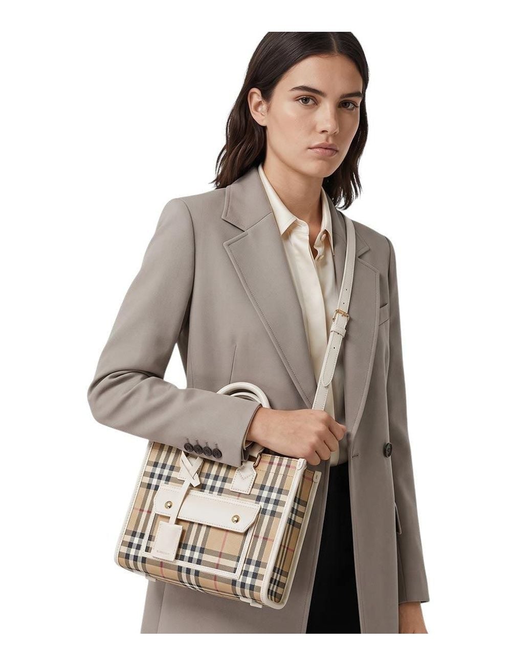 Burberry Natural Freya Mini Tote