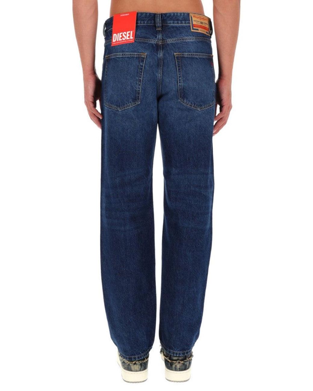 DIESEL Blue Mid Rise Jeans for men