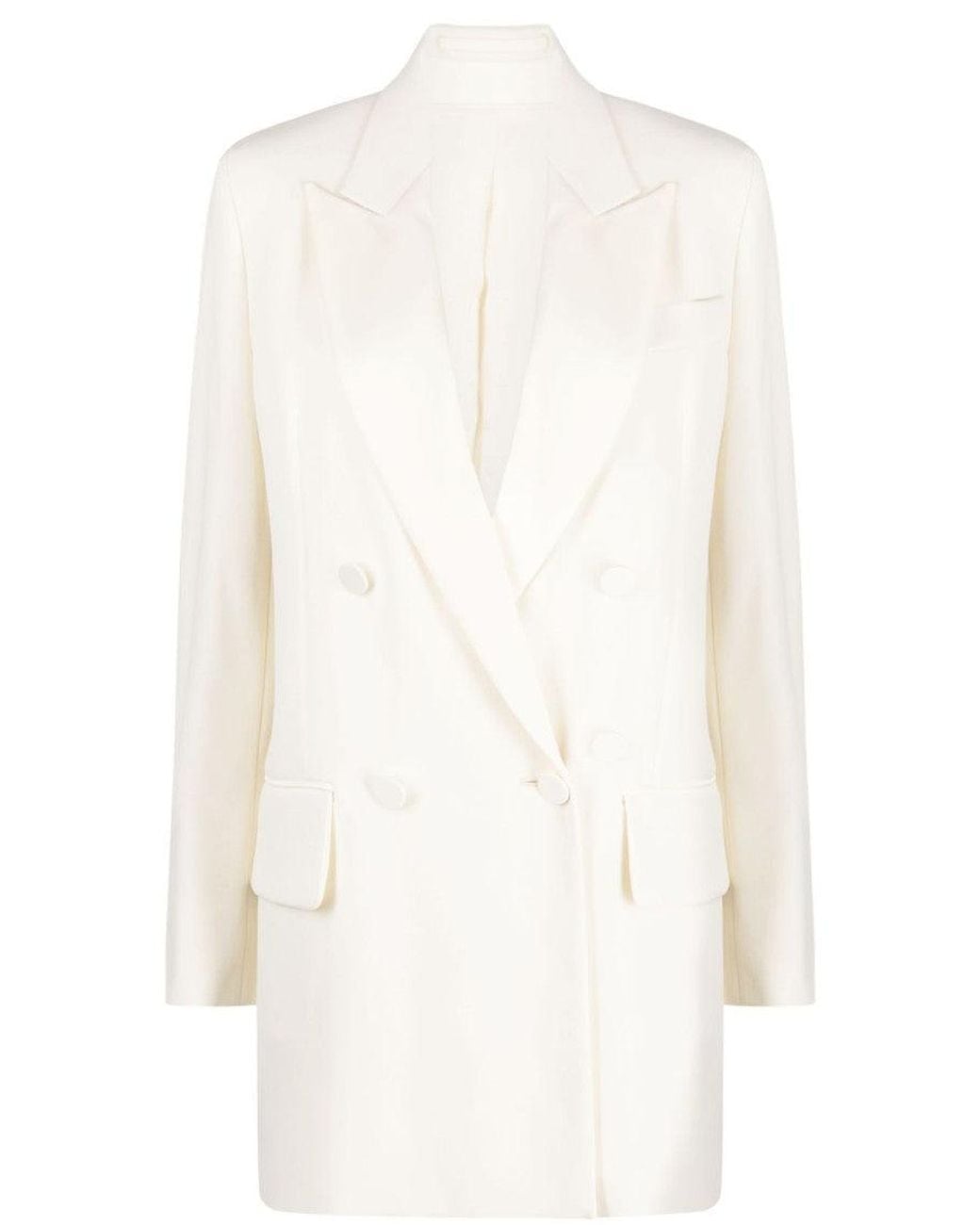 Max Mara White Wool Trench Coat